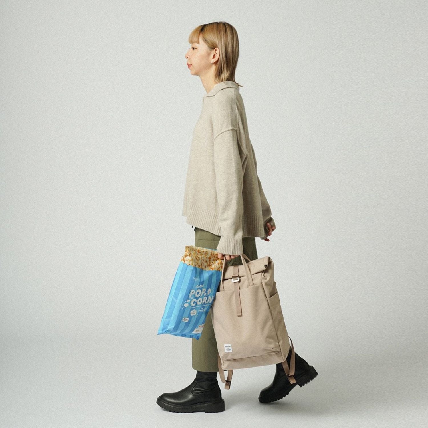 Hellolulu Kacy All Day Backpack Recycled  (Fog Khaki)