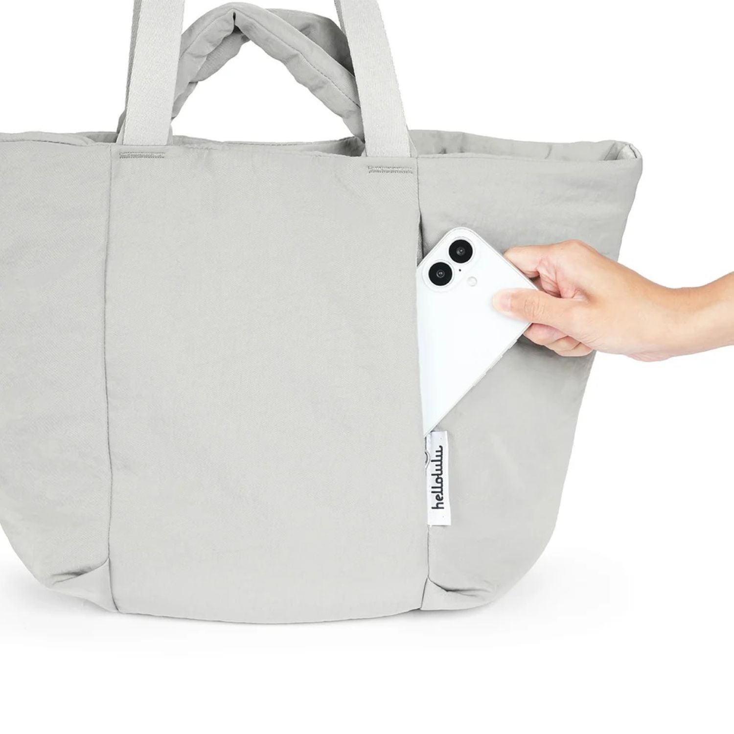 Hellolulu Kylie Convertible 2-Way Tote L  (Neutral Gray)