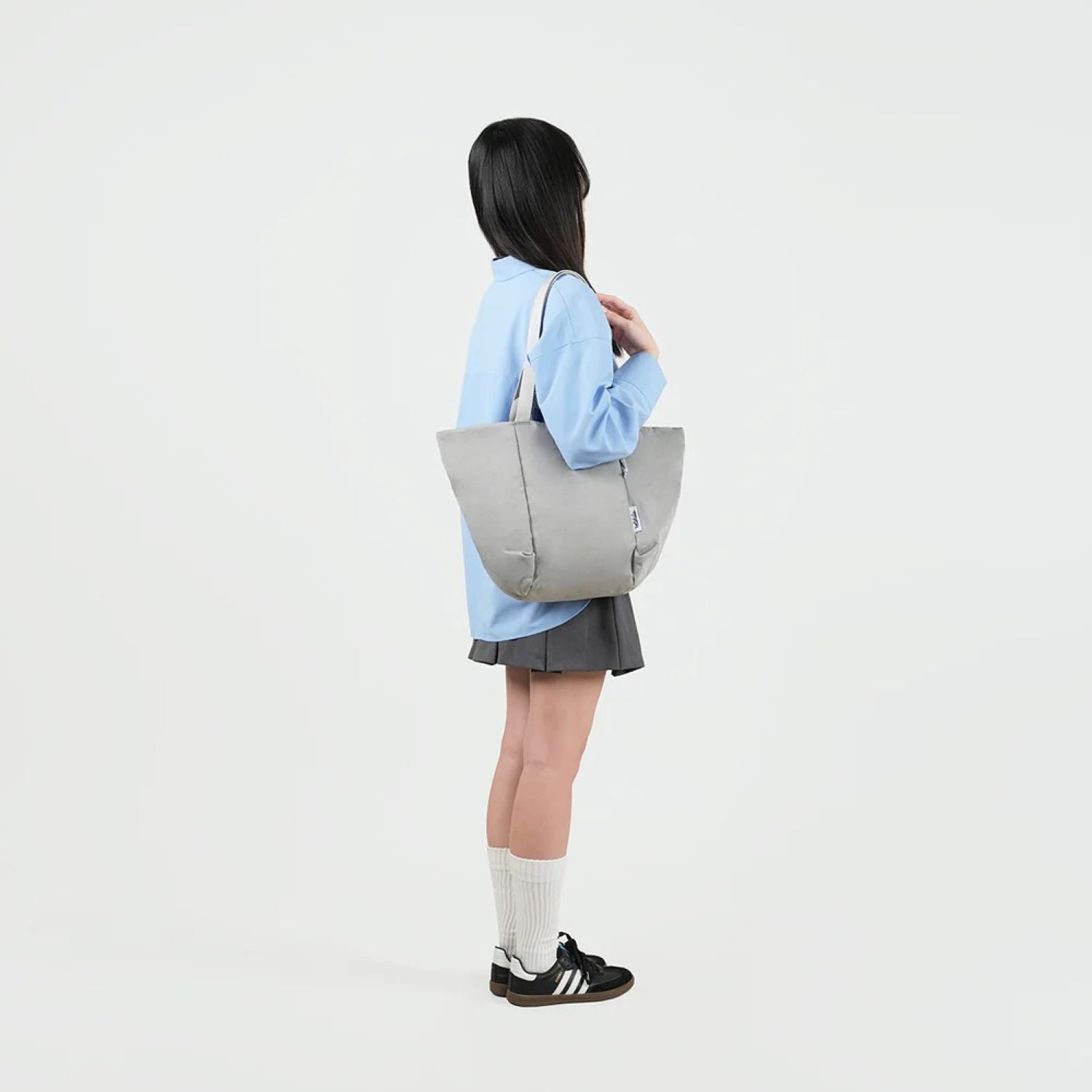 Hellolulu Kylie Convertible 2-Way Tote L  (Neutral Gray)