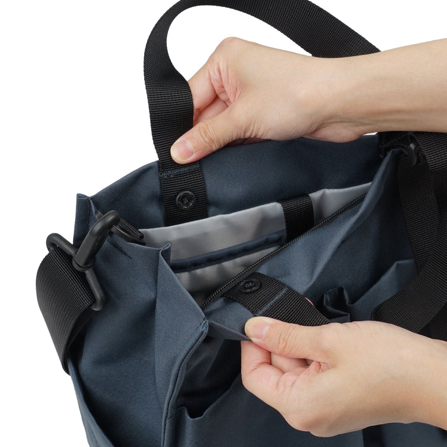 Hellolulu Luke 3 Way Vertical Tote Recycled (Dark Sapphire)