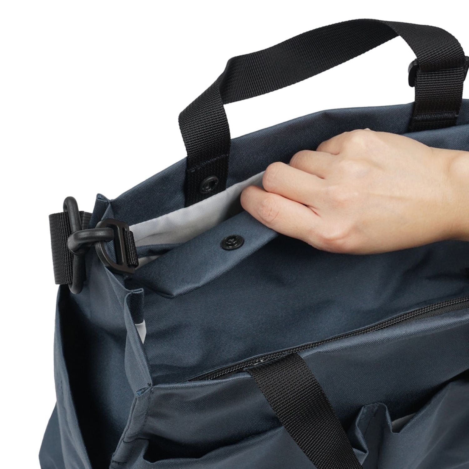 Hellolulu Luke 3 Way Vertical Tote Recycled (Dark Sapphire)