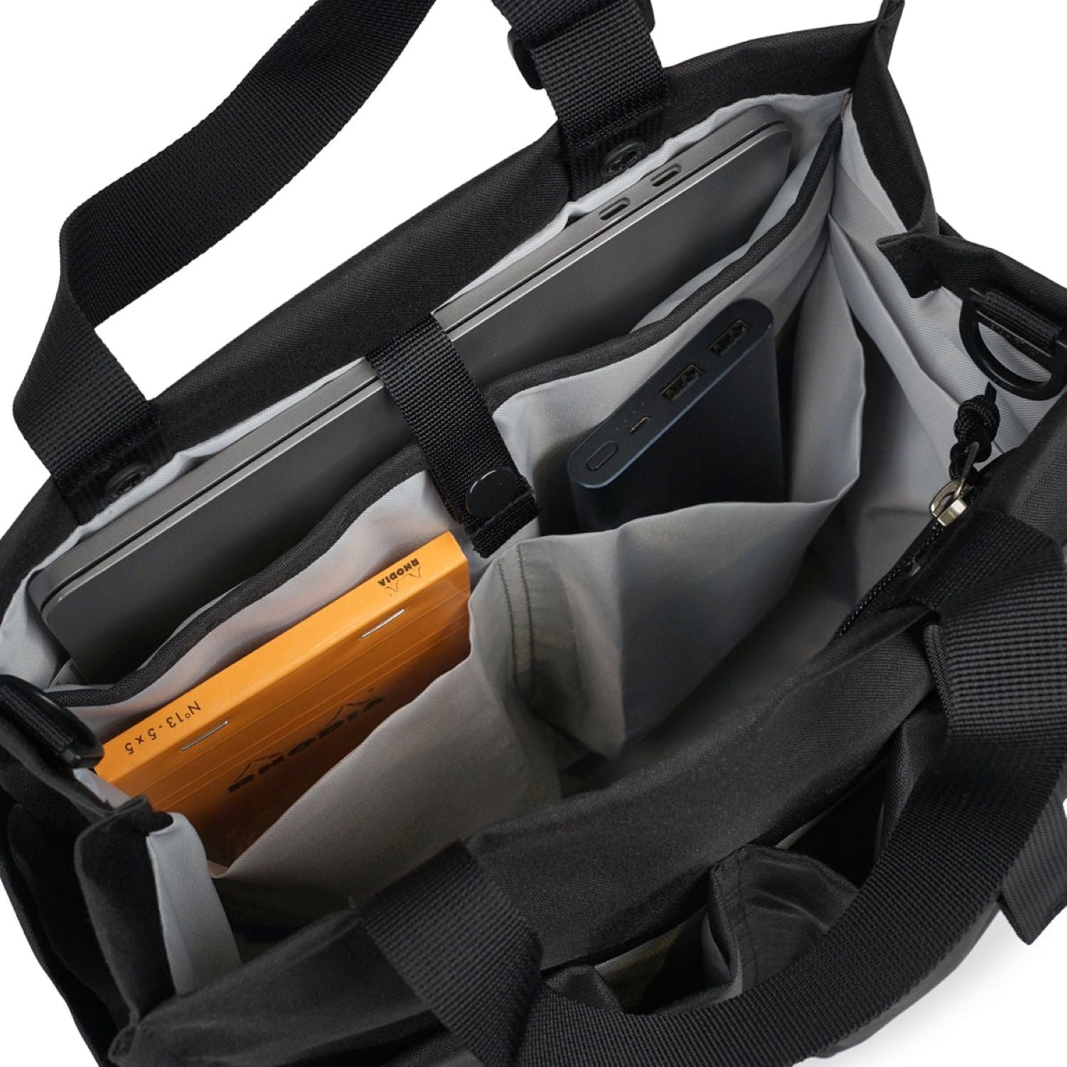 Hellolulu Luke 3 Way Vertical Tote Recycled (Flat Black)