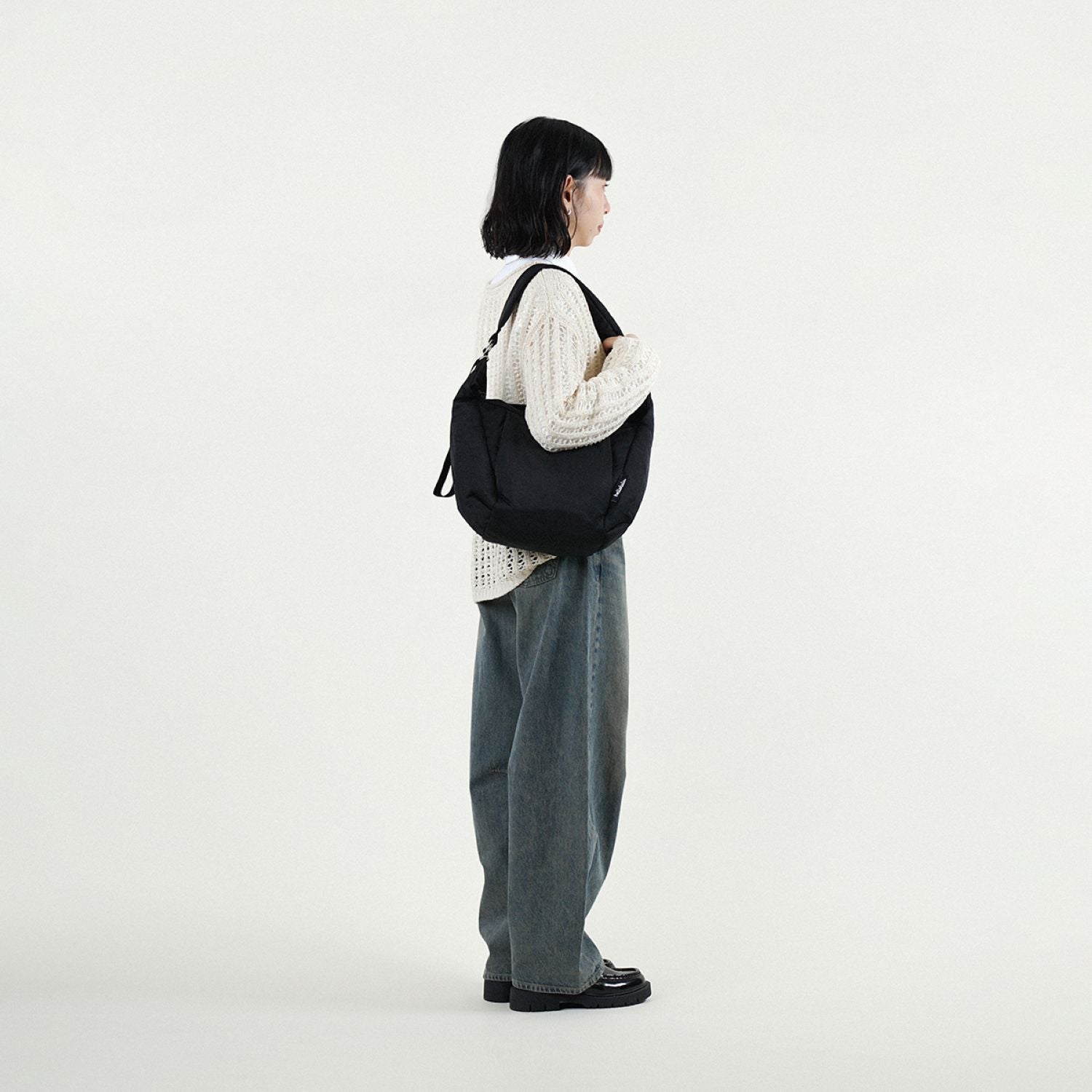 Hellolulu Miles Shoulder Bag (M) (Jade Black)