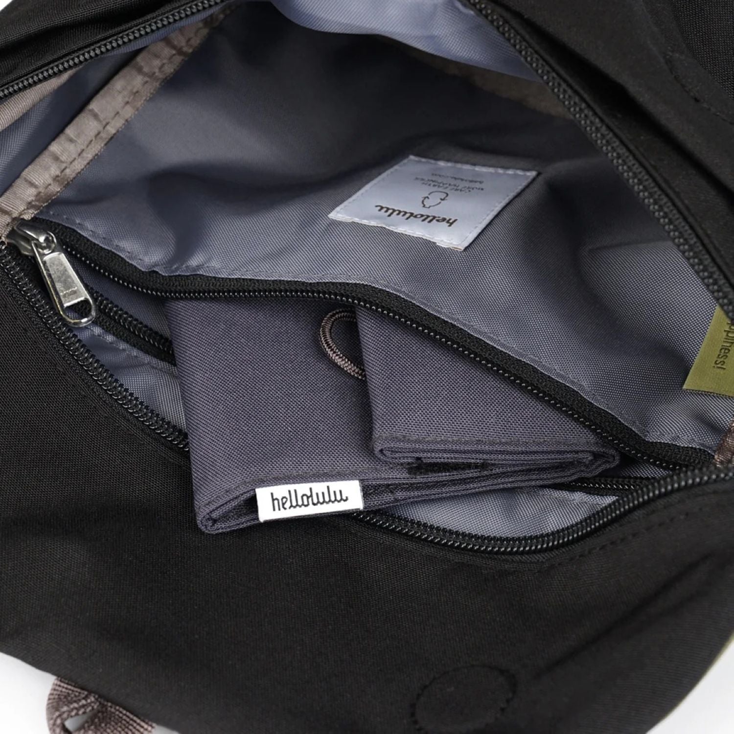 Hellolulu Mini Kasen Shoulder Bag Recycled (Capulet Olive/Flat Black)