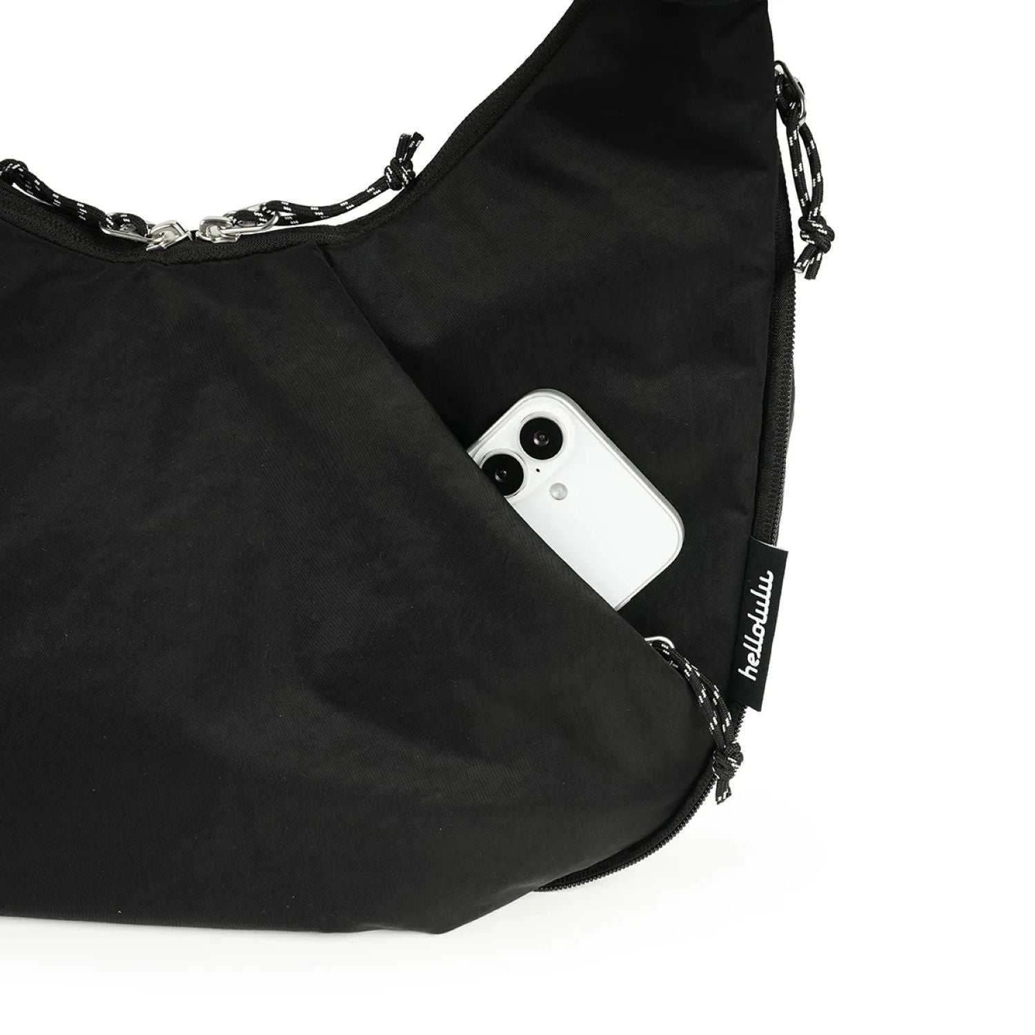 Hellolulu Zion Expandable Hobo Bag (Moss Black)