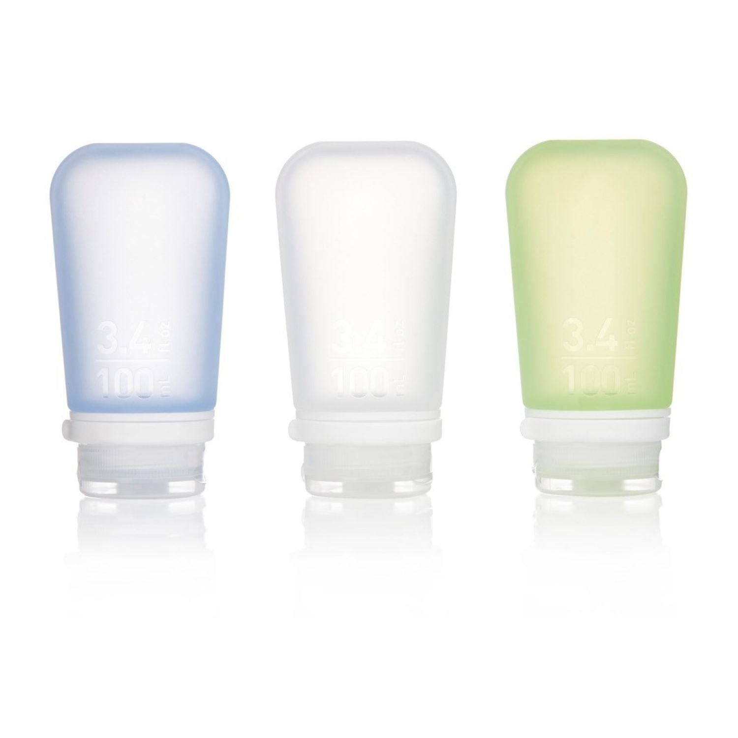 Humangear Large Gotoob Travel Bottle  3.4Oz/100Ml (Clear/Green/Blue)
