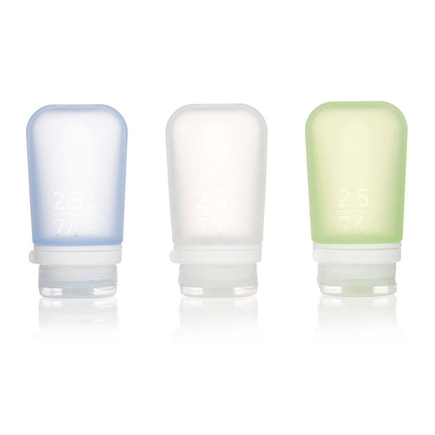 Humangear Medium Gotoob Travel Bottle  2.5Oz/74Ml (Clear/Green/Blue)