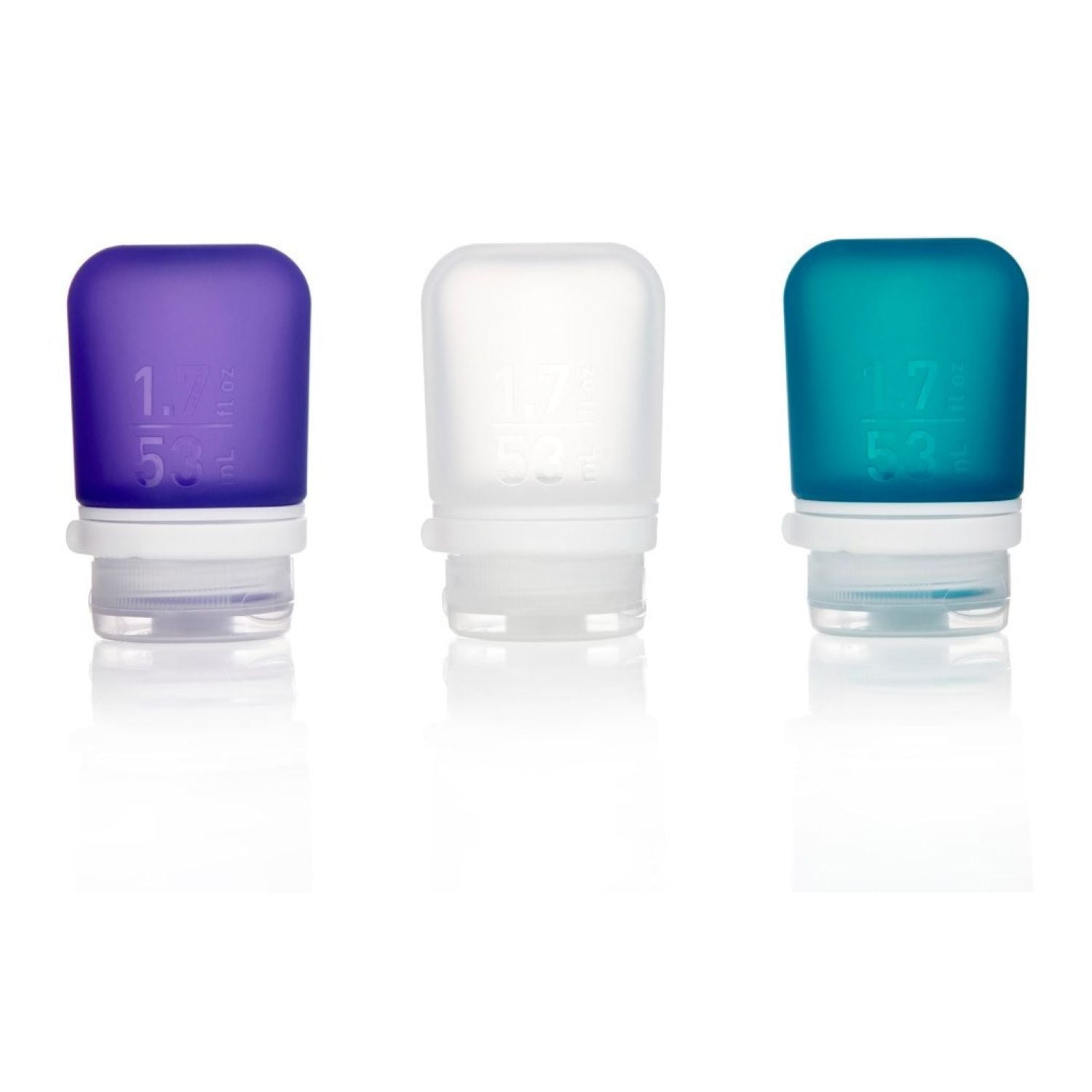 Humangear Small Gotoob Travel Bottle  1.7Oz/53Ml (Clear/Purple/Teal)