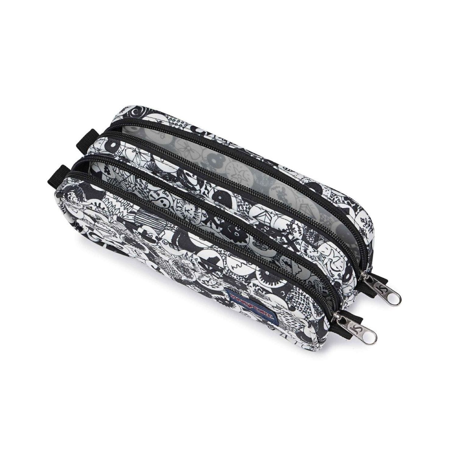 Jansport Large Accessory Pouch - Doodle Dots Black/White/Grey