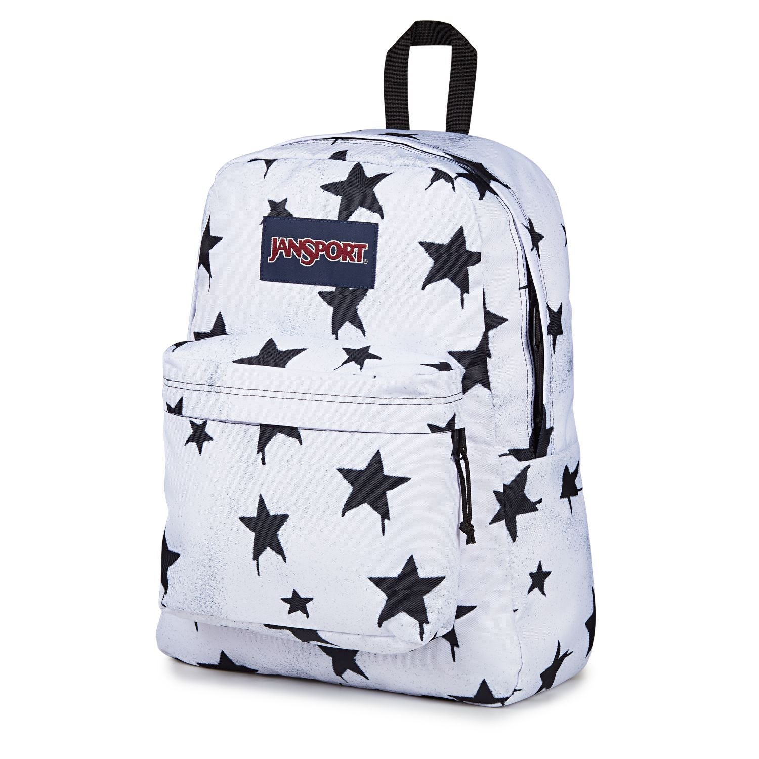 Sprayed Stars Jansport Superbreak Plus - Sprayed Stars Black – The Planet Traveller