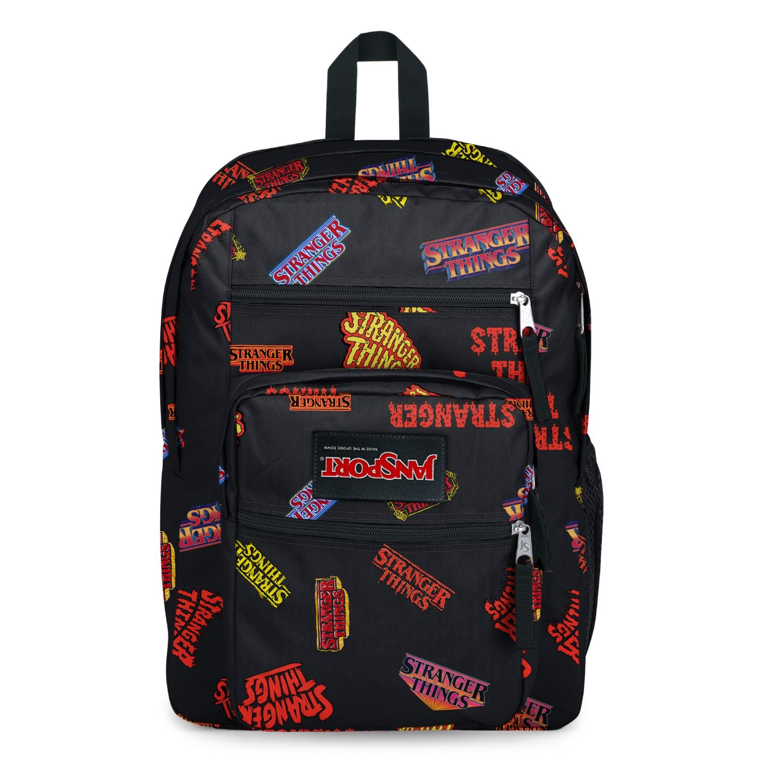 Jansport X Stranger Things Big Student Backpack - Logos (Black/Dk Blue/Red)