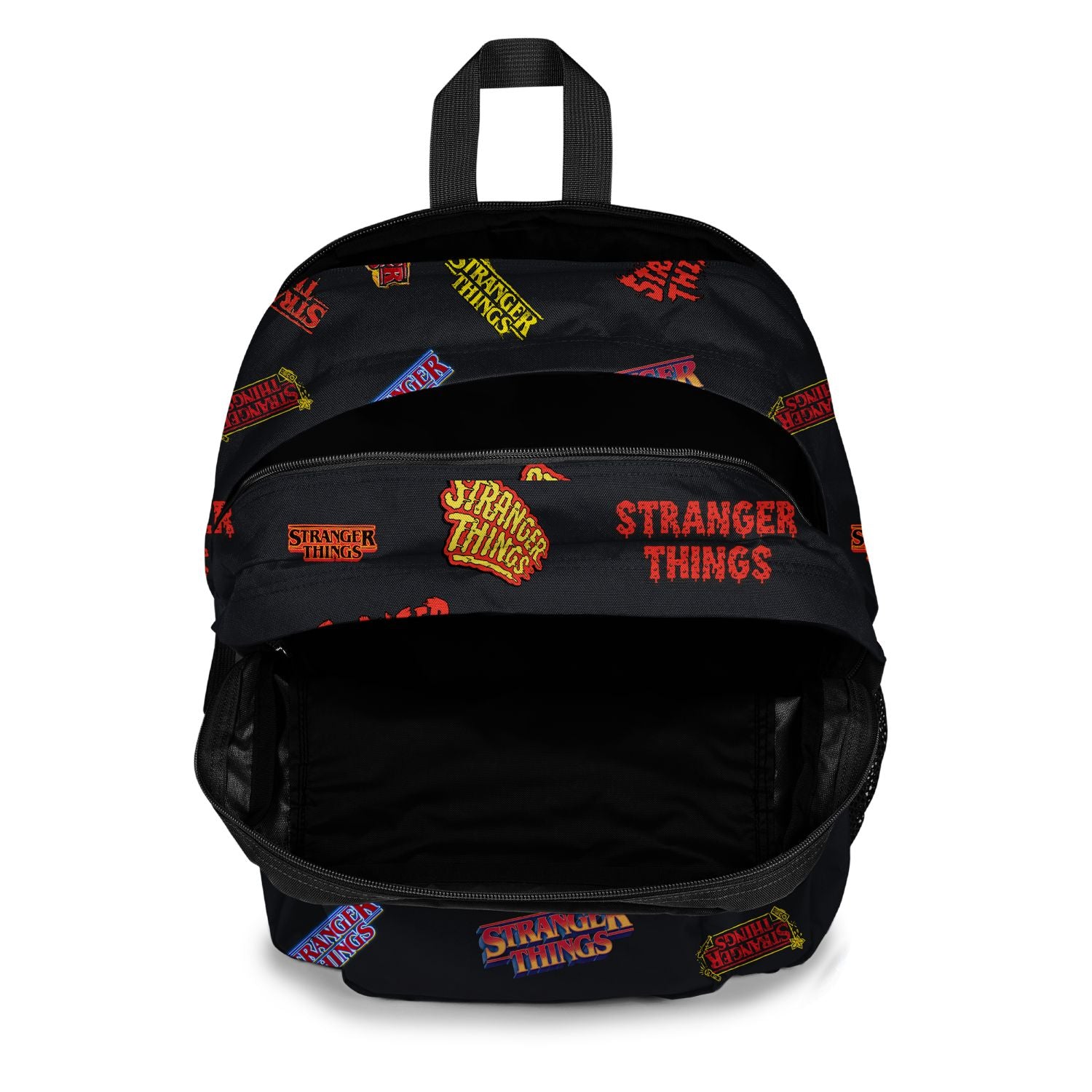 Jansport X Stranger Things Big Student Backpack - Logos (Black/Dk Blue/Red)
