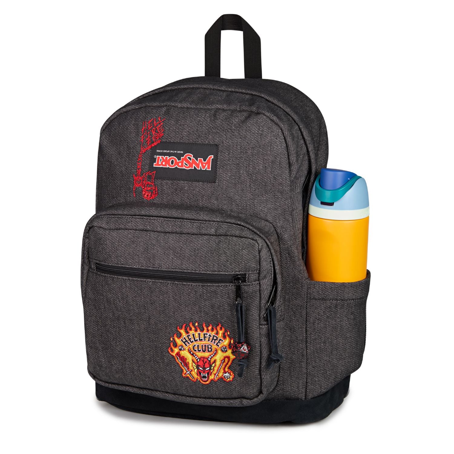 Jansport X Stranger Things Right Pack Backpack - Hellfire Denim (Black/Black/Black)