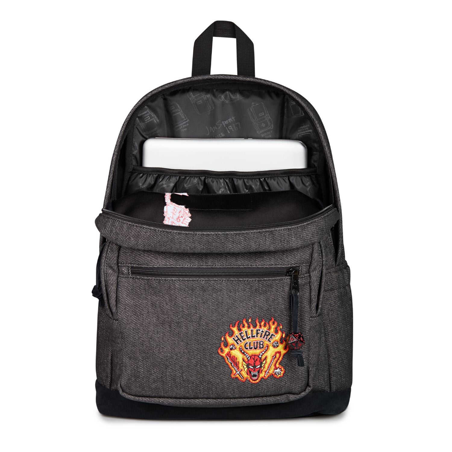 Jansport X Stranger Things Right Pack Backpack - Hellfire Denim (Black/Black/Black)