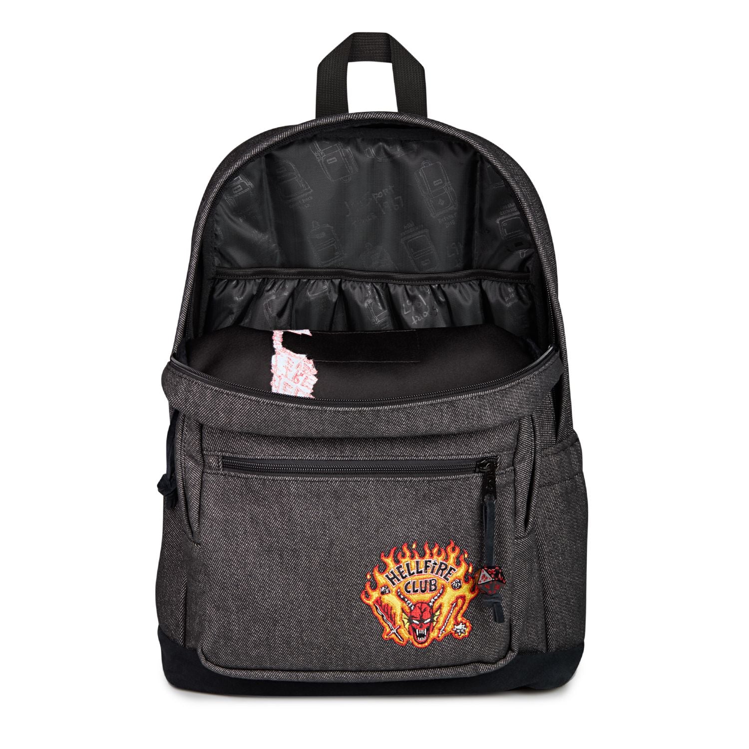 Jansport X Stranger Things Right Pack Backpack - Hellfire Denim (Black/Black/Black)