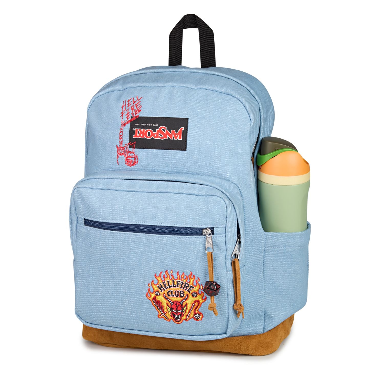 Jansport X Stranger Things Right Pack Backpack - Hellfire Denim (Blue/Blue/Blue)
