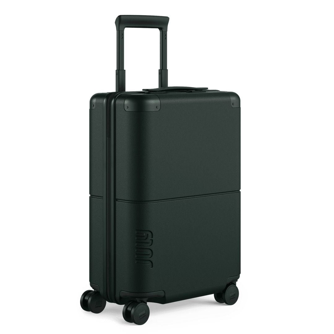 July Carry On Classic Polycarbonate  21" Luggage With Casesafe Tracking & Power Bank & Usb/Usb-C Cable - Forest