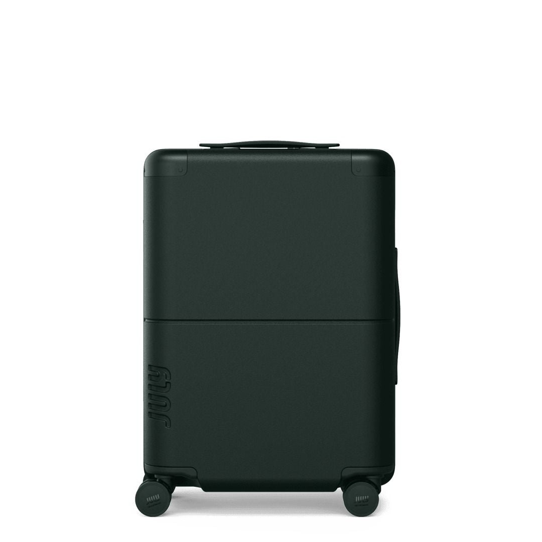 July Carry On Classic Polycarbonate  21" Luggage With Casesafe Tracking & Power Bank & Usb/Usb-C Cable - Forest