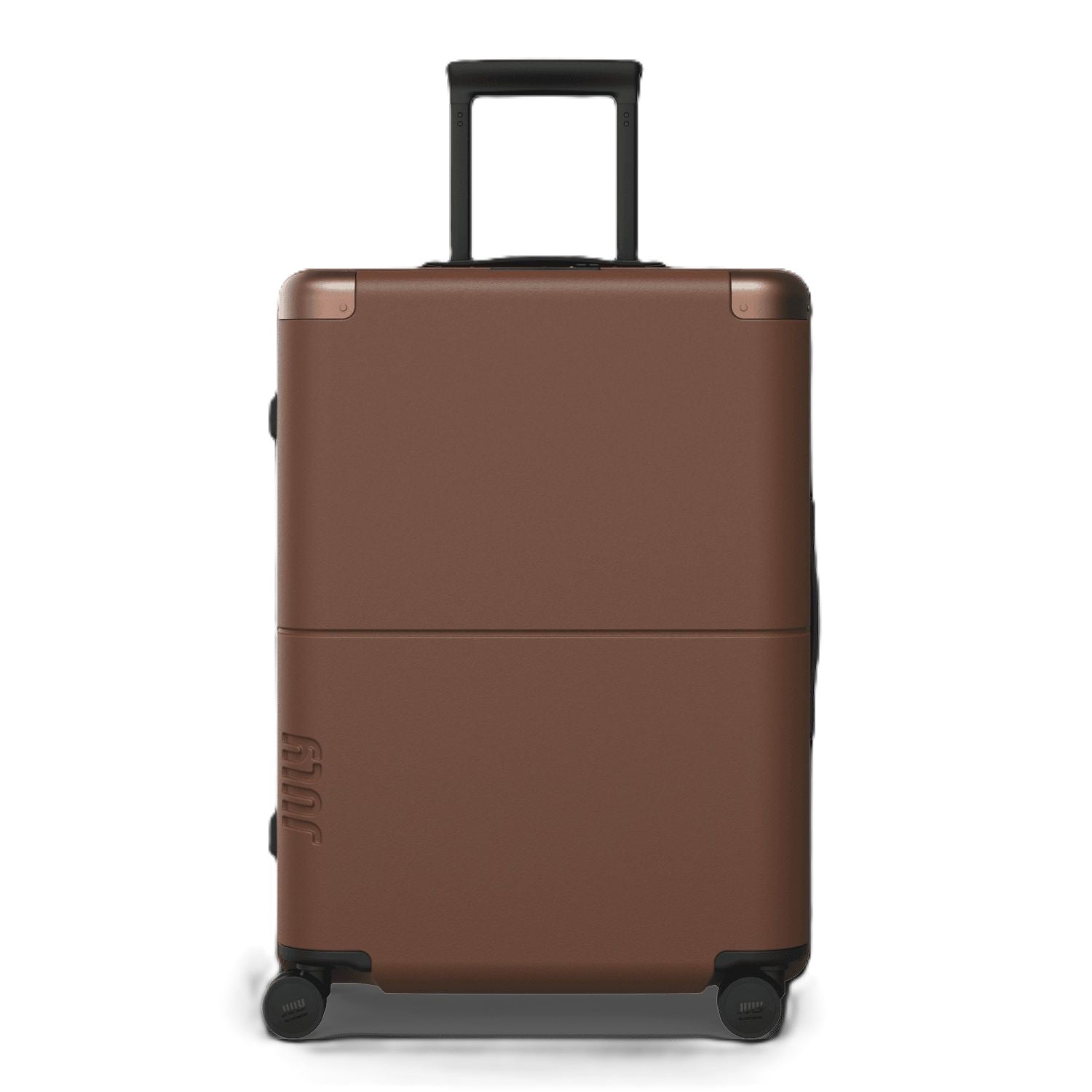 July Carry On Original Polycarbonate  21" Luggage With Casesafe Tracking & Power Bank & Usb/Usb-C Cable - Dark Brown