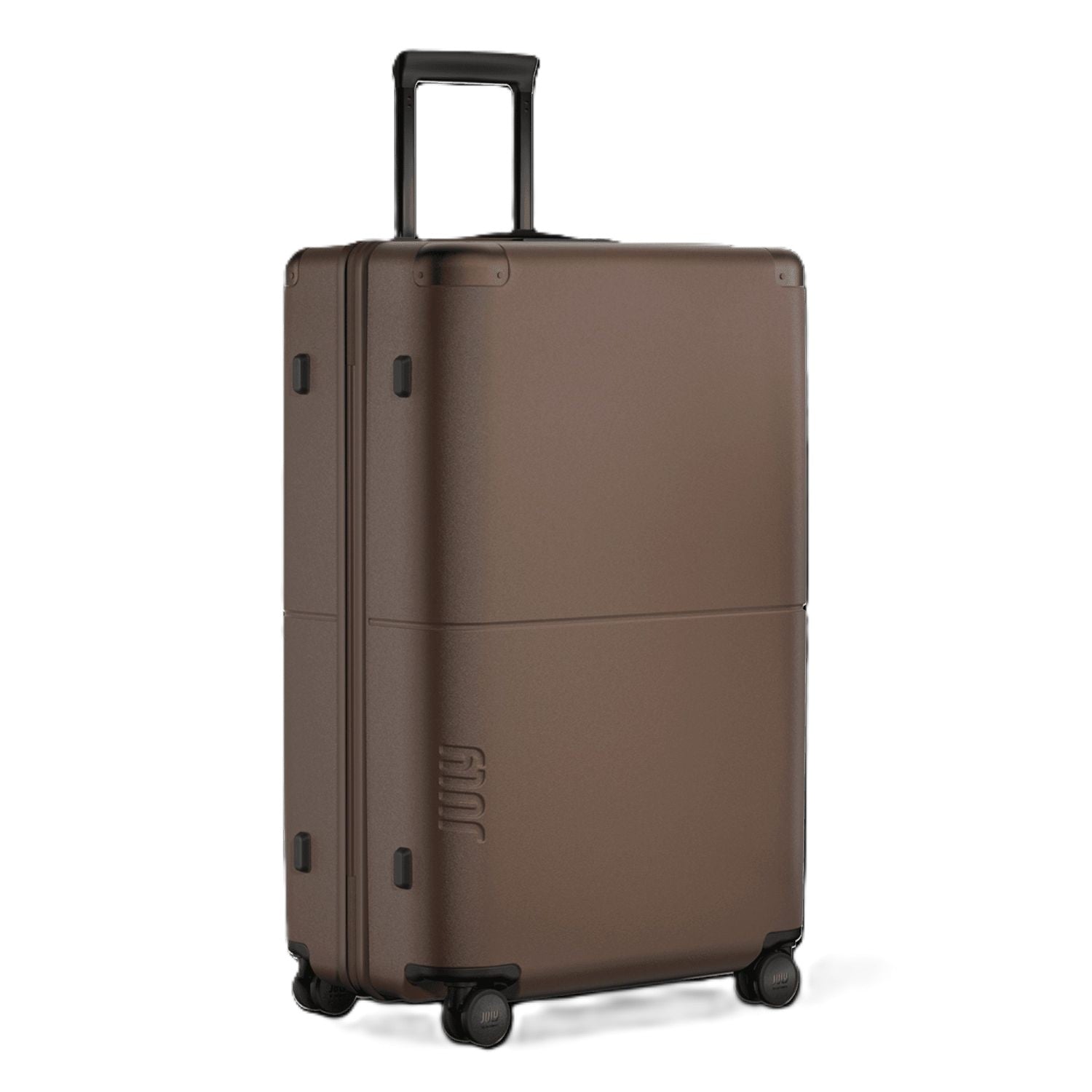 July Carry On Original Polycarbonate  21" Luggage With Casesafe Tracking & Power Bank & Usb/Usb-C Cable - Dark Brown