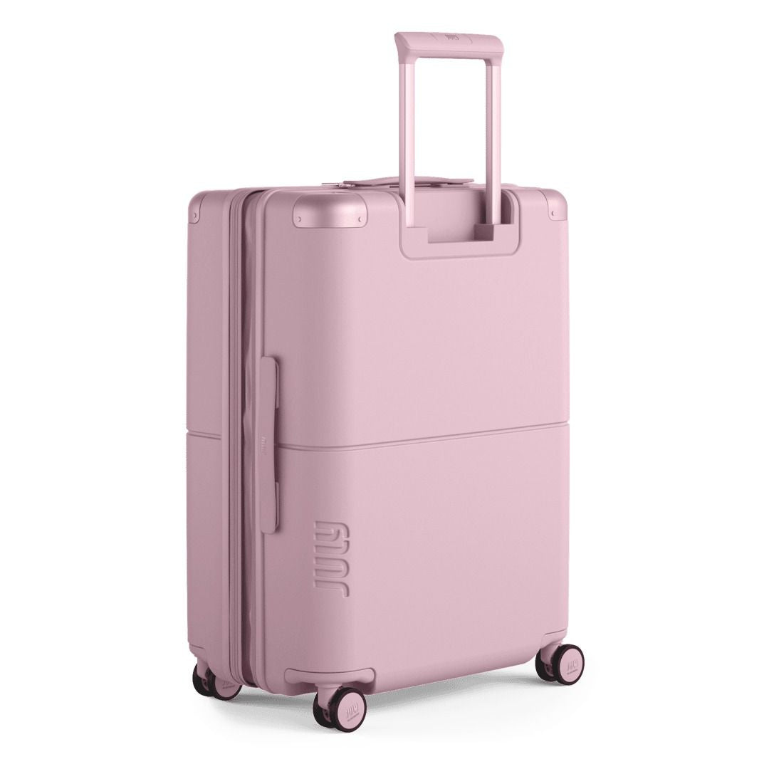 July Checked Expandable Polycarbonate With Casesafe Tracking 26" Luggage - Blush Pink