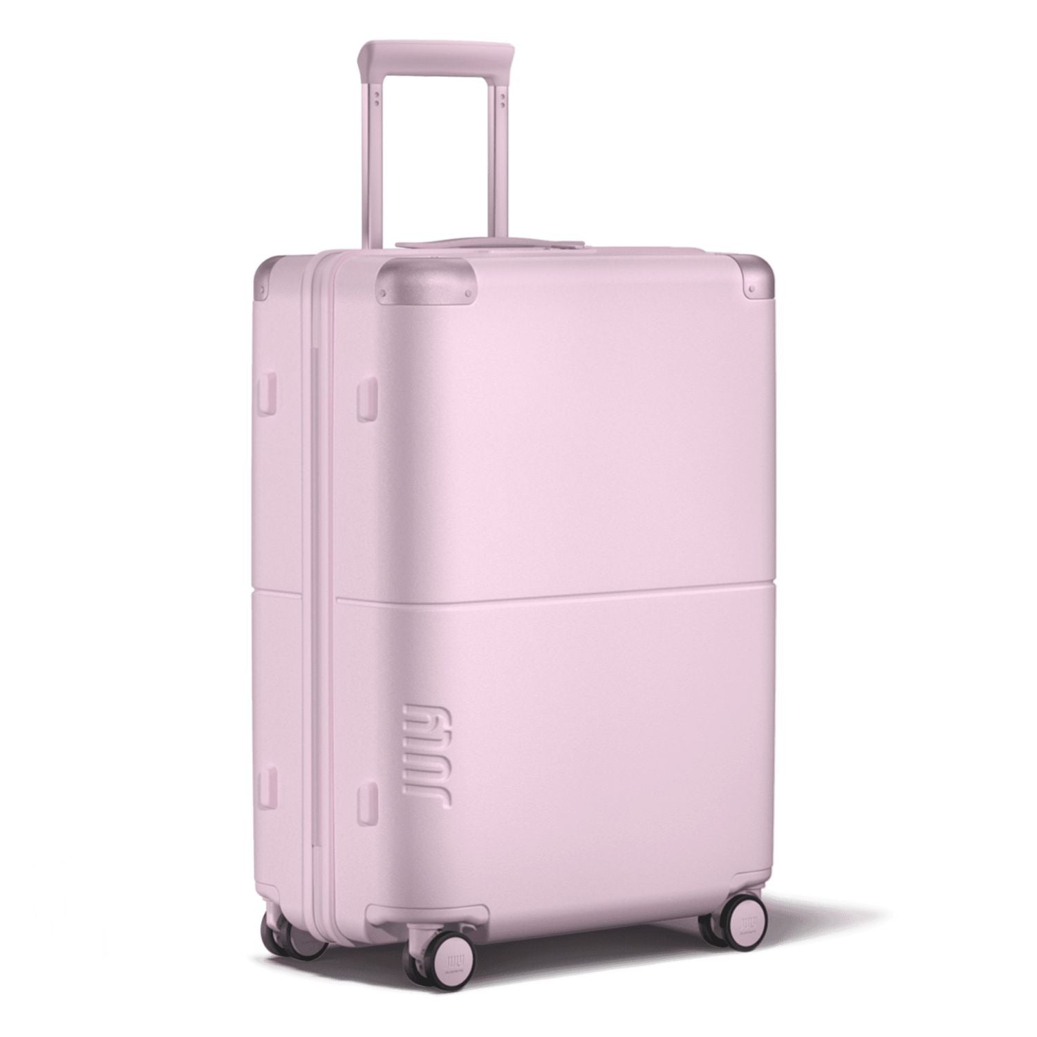 July Checked Polycarbonate With Casesafe Tracking 26" Luggage - Blush Pink