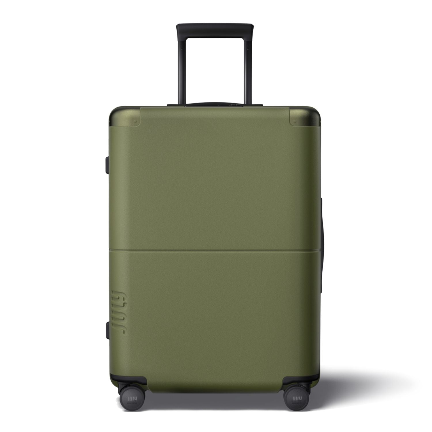 July Checked Polycarbonate With Casesafe Tracking 26" Luggage - Olive
