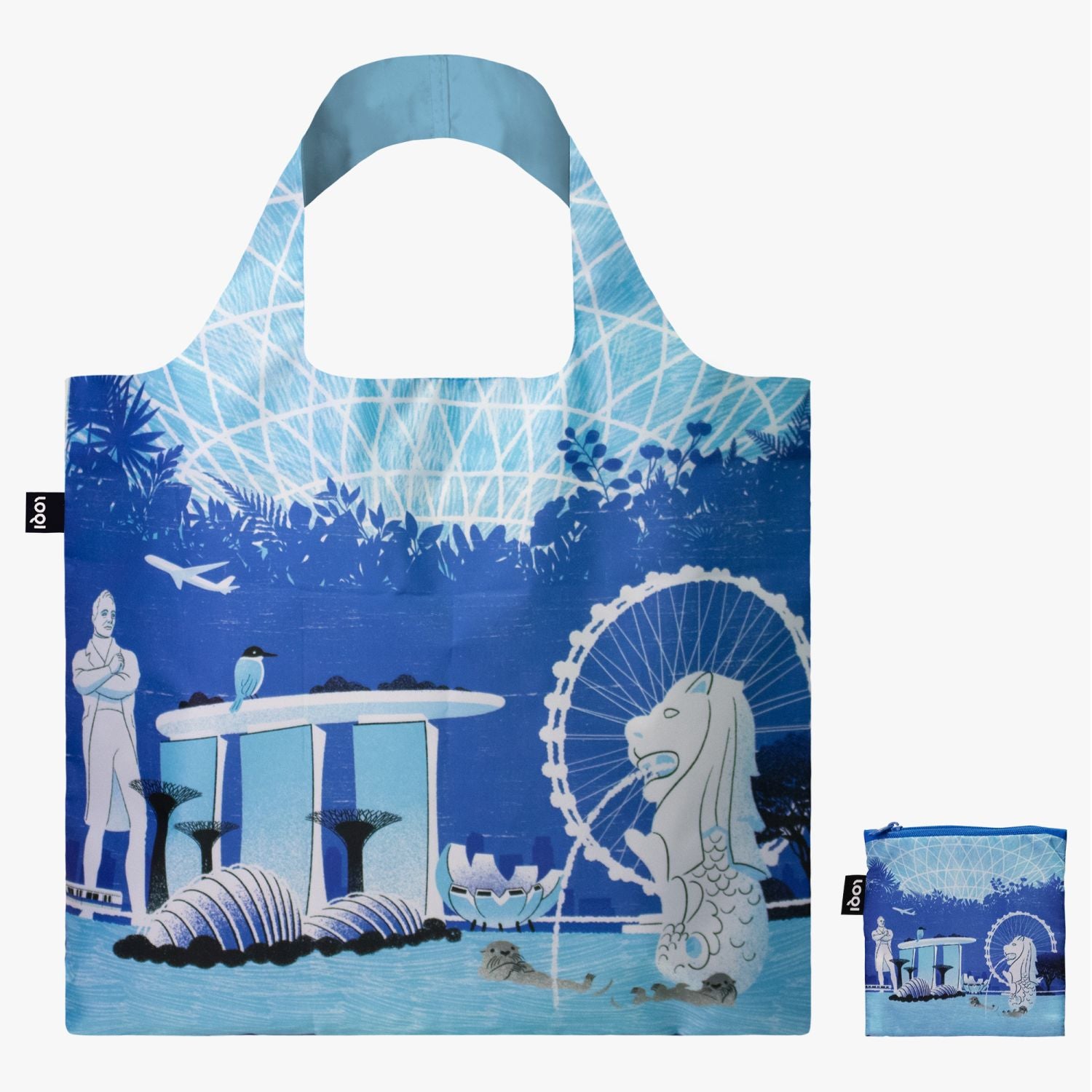 LOQI Artist Bags - Sokkuan Tye - Singapore Sights Blue