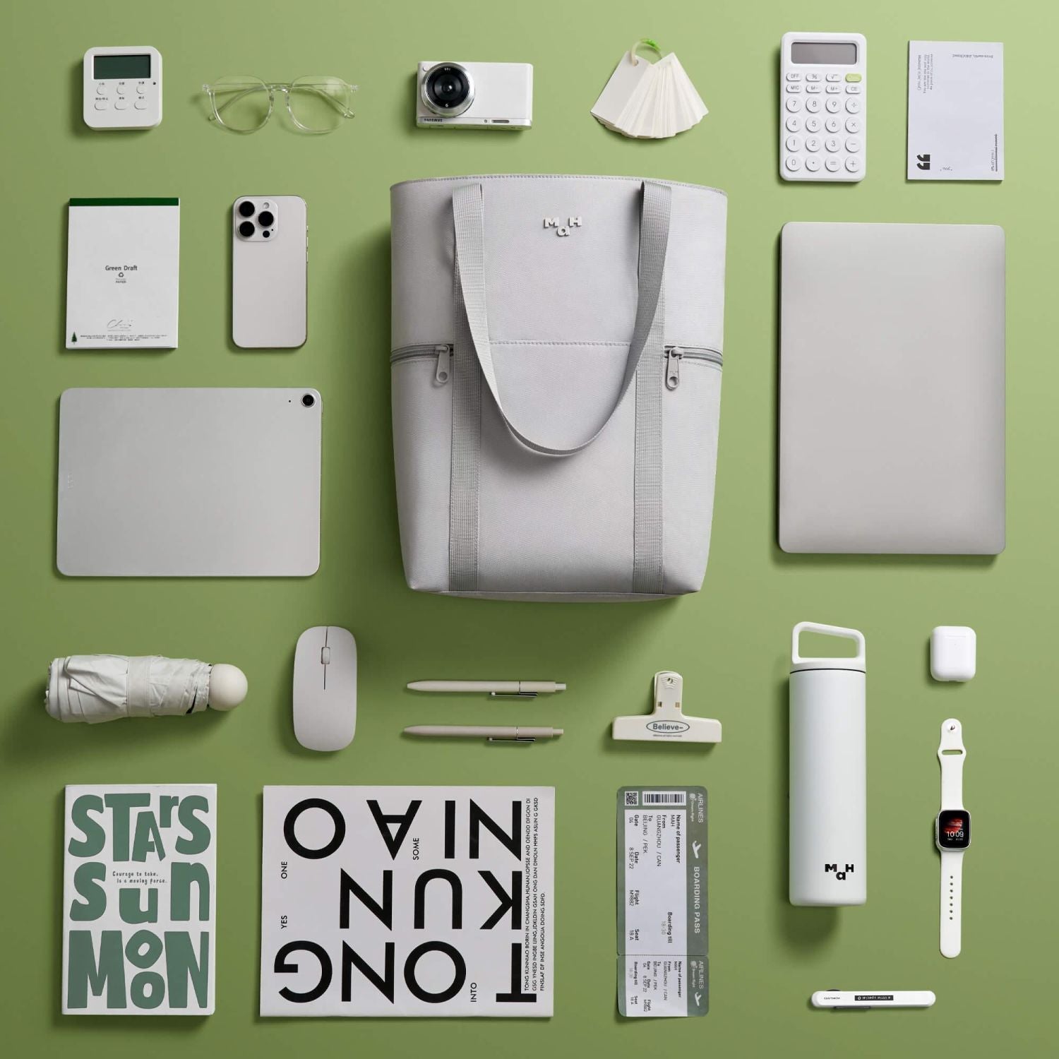 MAH Siro 14L 2Way Totepack - Light Grey