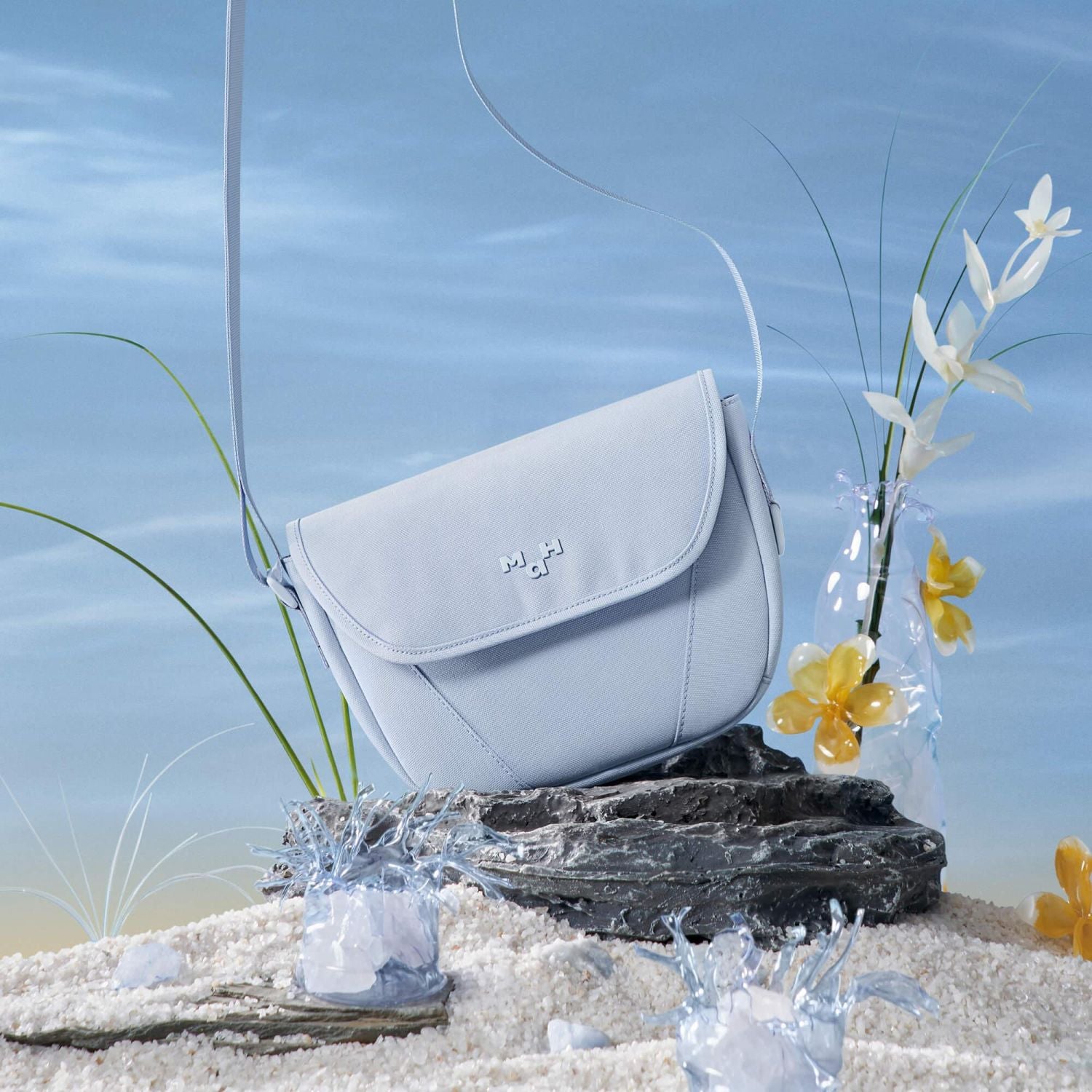 MAH Young Cross Shuttle Sling Bag - Cloud Blue