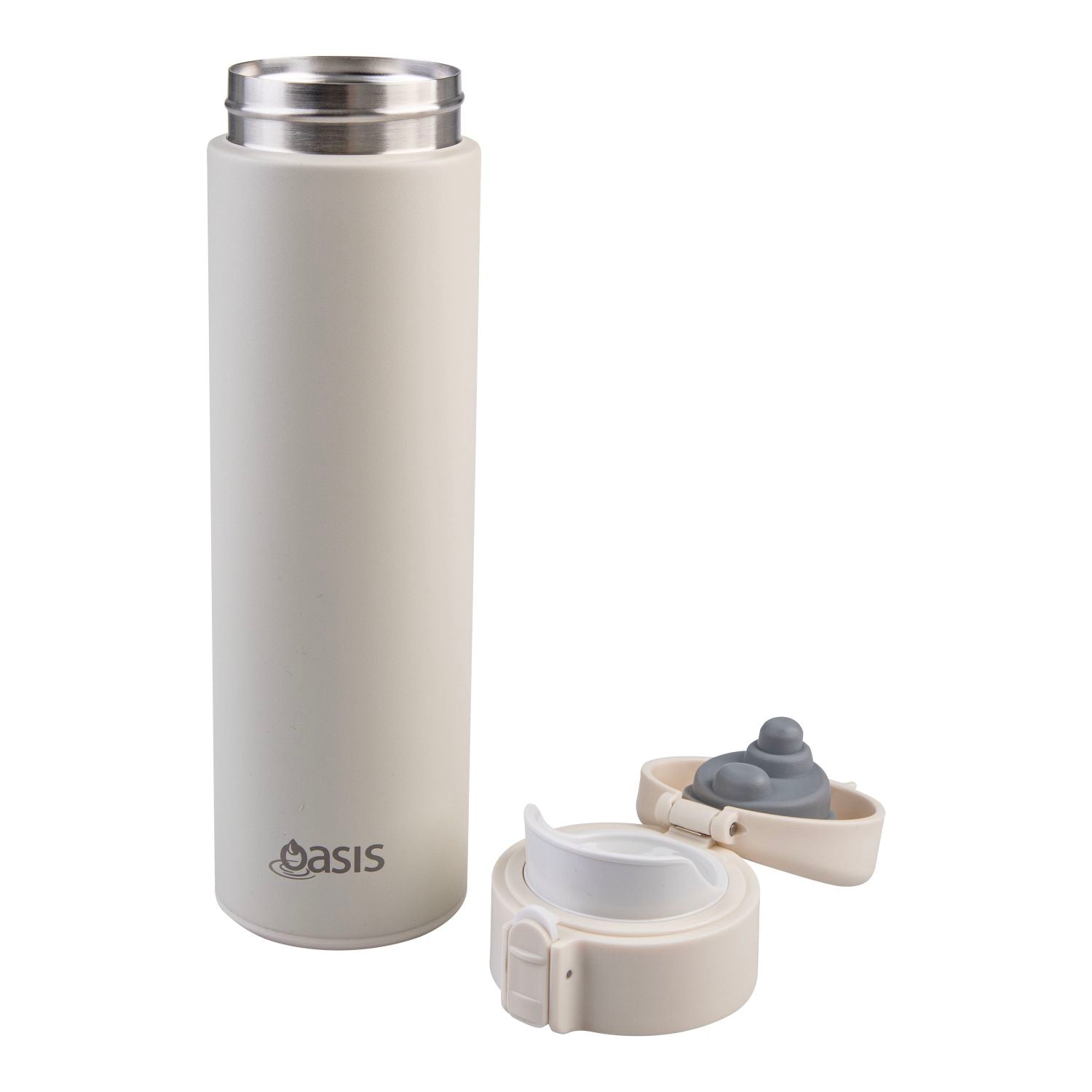 Oasis S/S Flip-Top With Lock Vacuum Flask 480ML - Alabaster