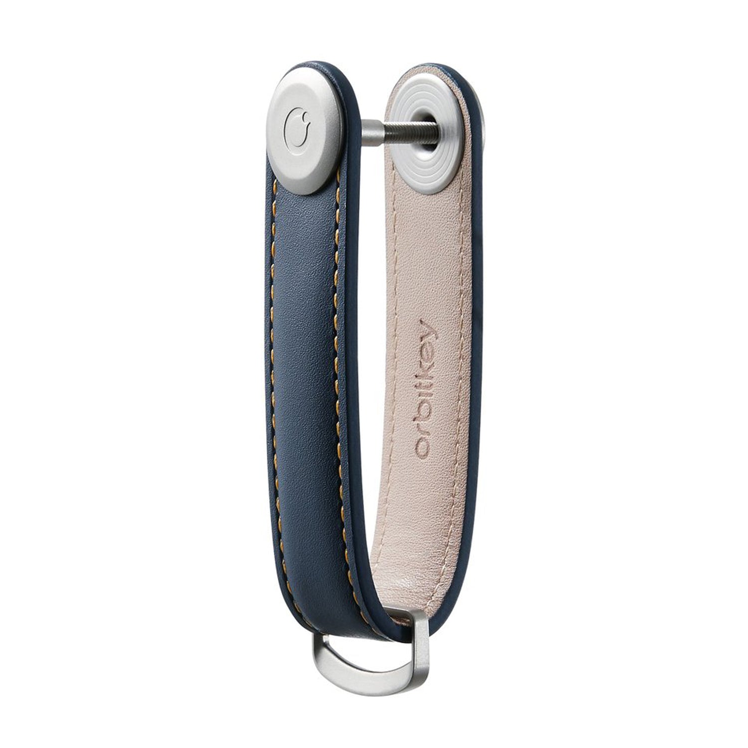 Orbitkey Leather Key Organiser 2.0 (Navy/Tan)