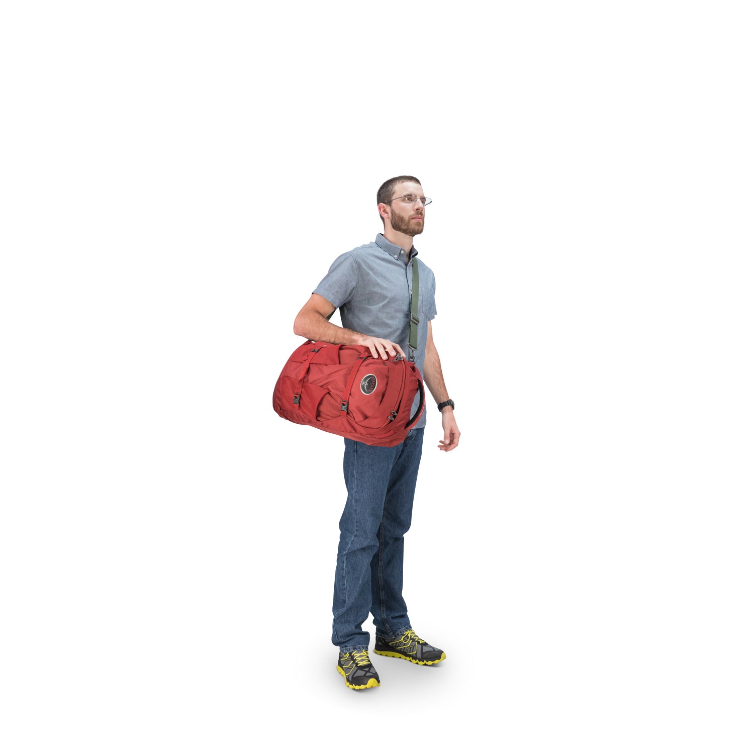 Osprey Farpoint Travel Pack Carry-On 40 Backpack - Medium/Large - Men's Travel - Trekking (Jasper Red)