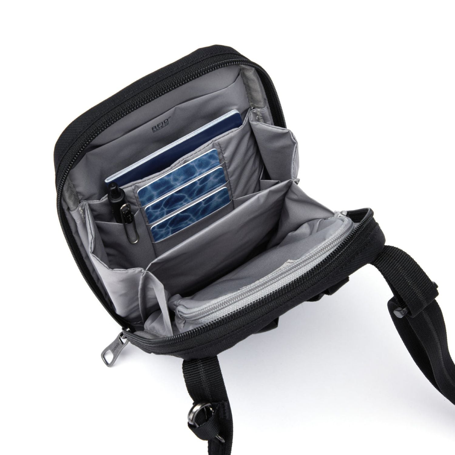 Pacsafe RFIDsafe Tech Crossbody  - Jet Black