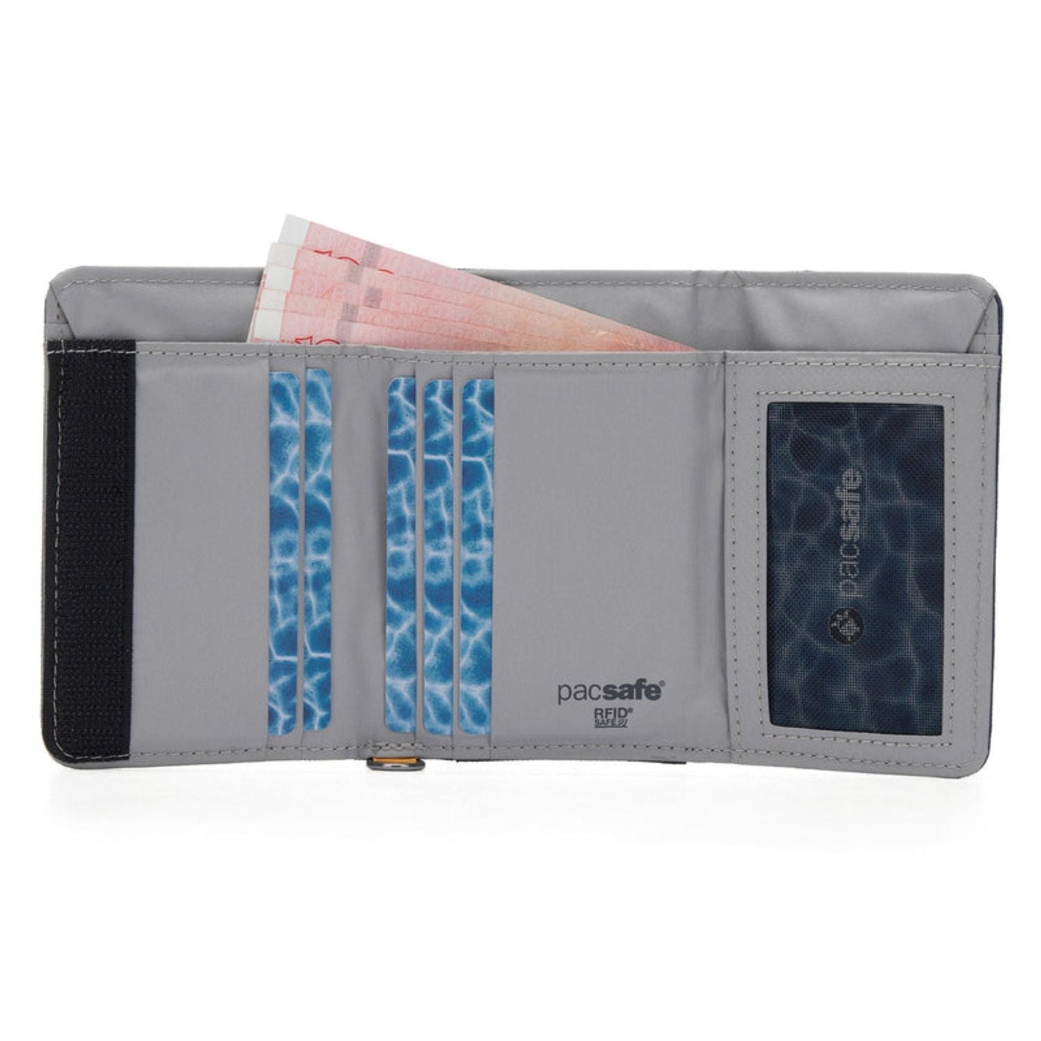 Pacsafe RFIDsafe Trifold Wallet - Coastal Blue