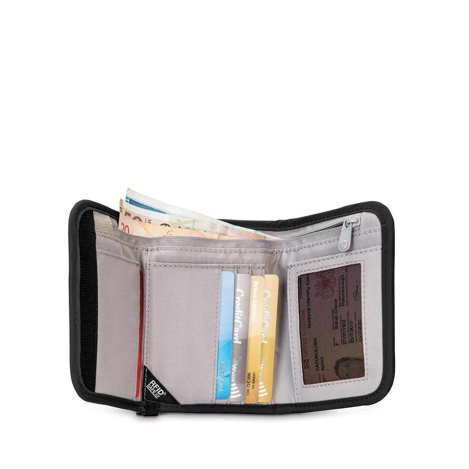 Pacsafe RFIDsafe V125 Tri-Fold Wallet (Black) The Planet Traveller Pacsafe RFIDsafe V125 Tri-Fold Wallet (Black) The Planet Traveller