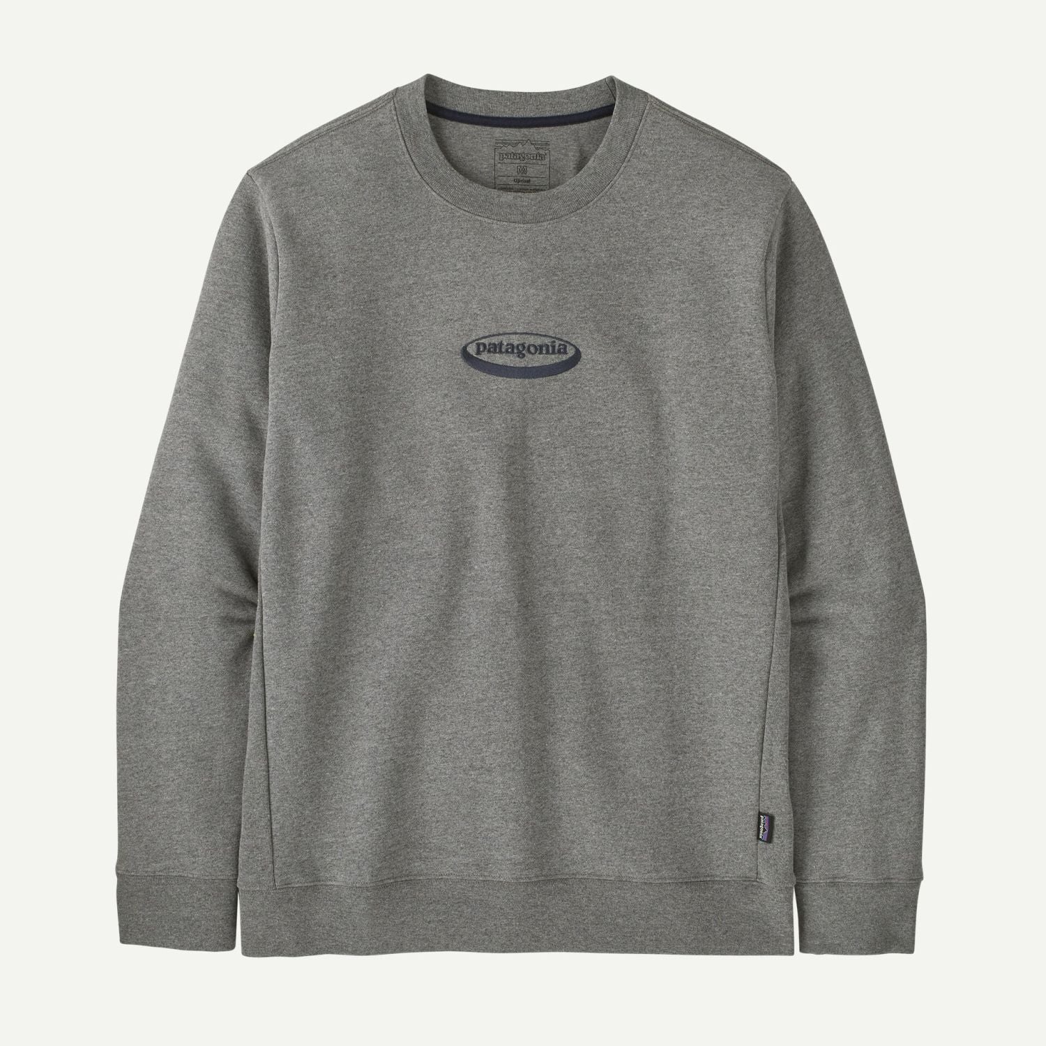 Patagonia Men's '95 Oval Logo Uprisal Crew Sweatshirt (Gravel Heather) - L