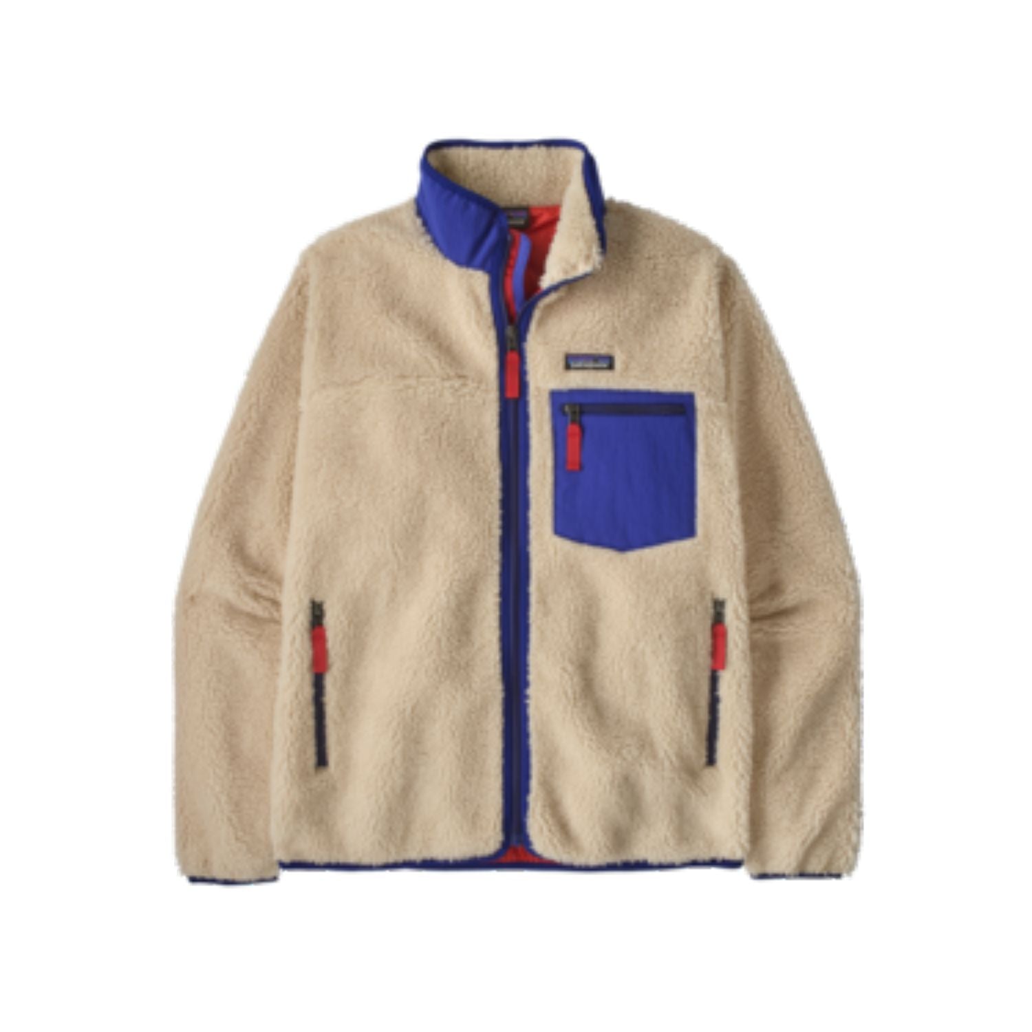 Patagonia Men's Classic Retro-X® Fleece Jacket - L (Dark Natural W/Cobalt Blue)