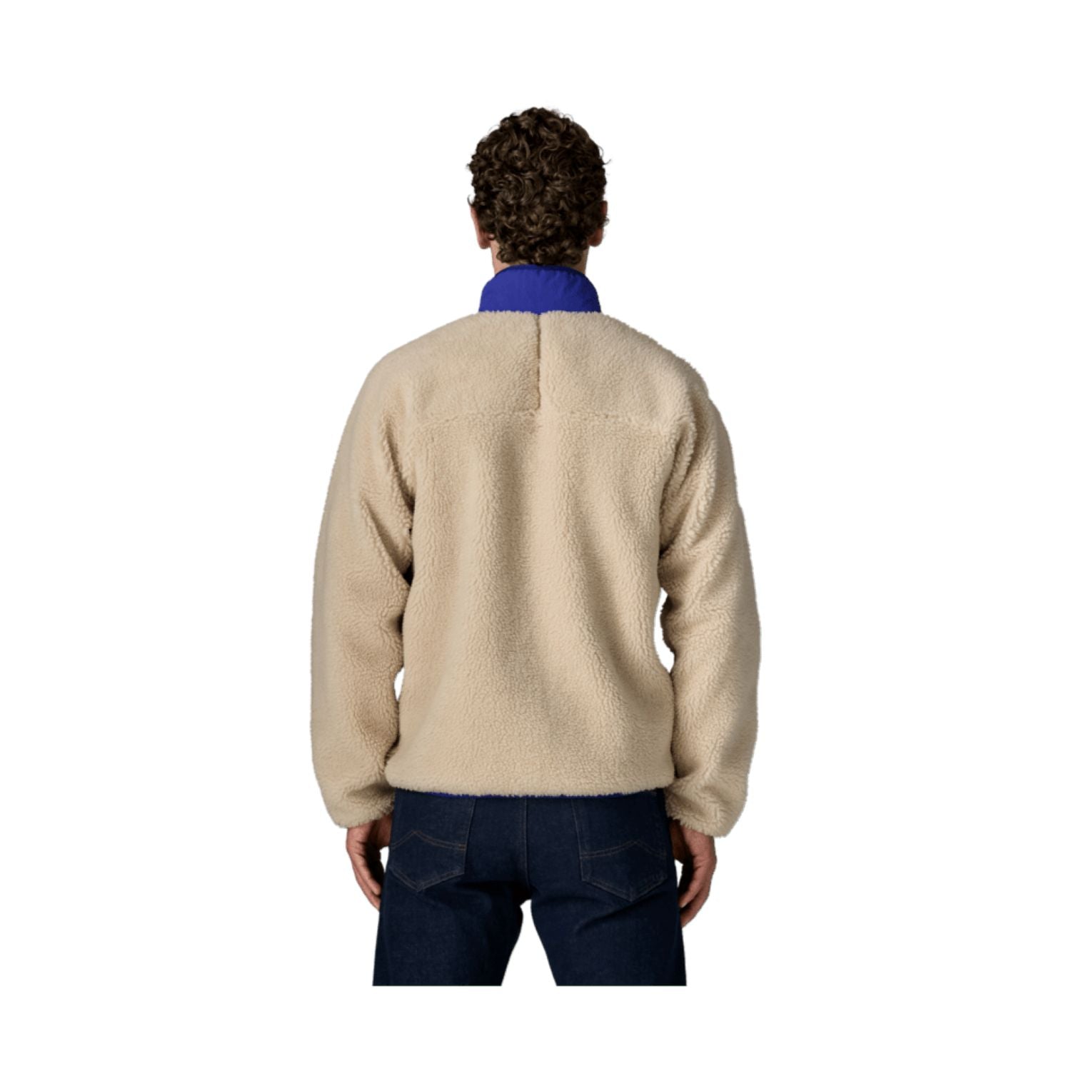 Patagonia Men's Classic Retro-X® Fleece Jacket - L (Dark Natural W/Cobalt Blue)