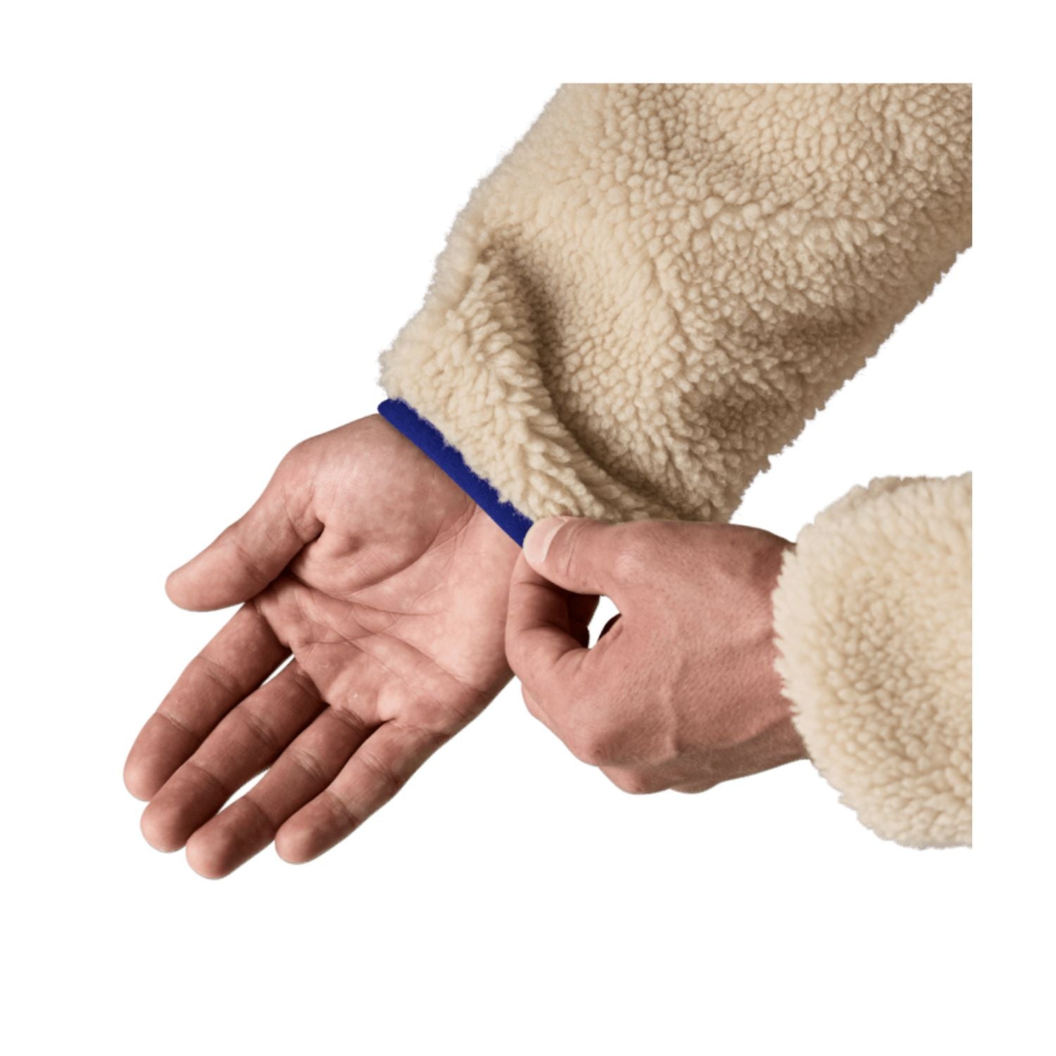 Patagonia Men's Classic Retro-X® Fleece Jacket - M (Dark Natural W/Cobalt Blue)