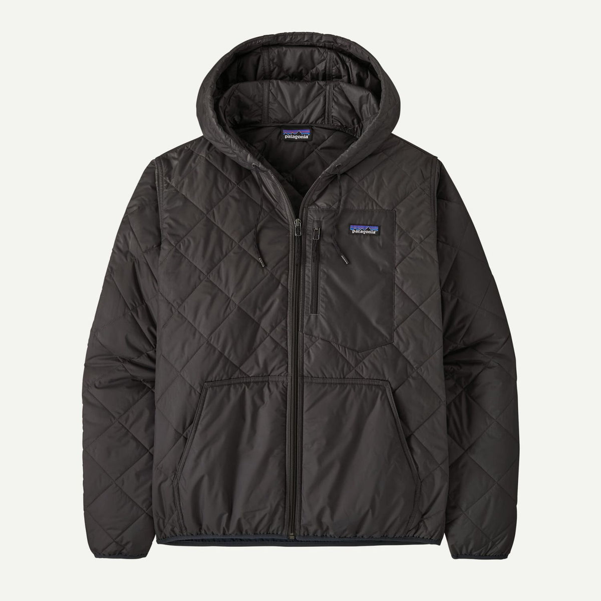 Patagonia Men's Diamond Quilted Bomber Hoody (Black W/Black) - L
