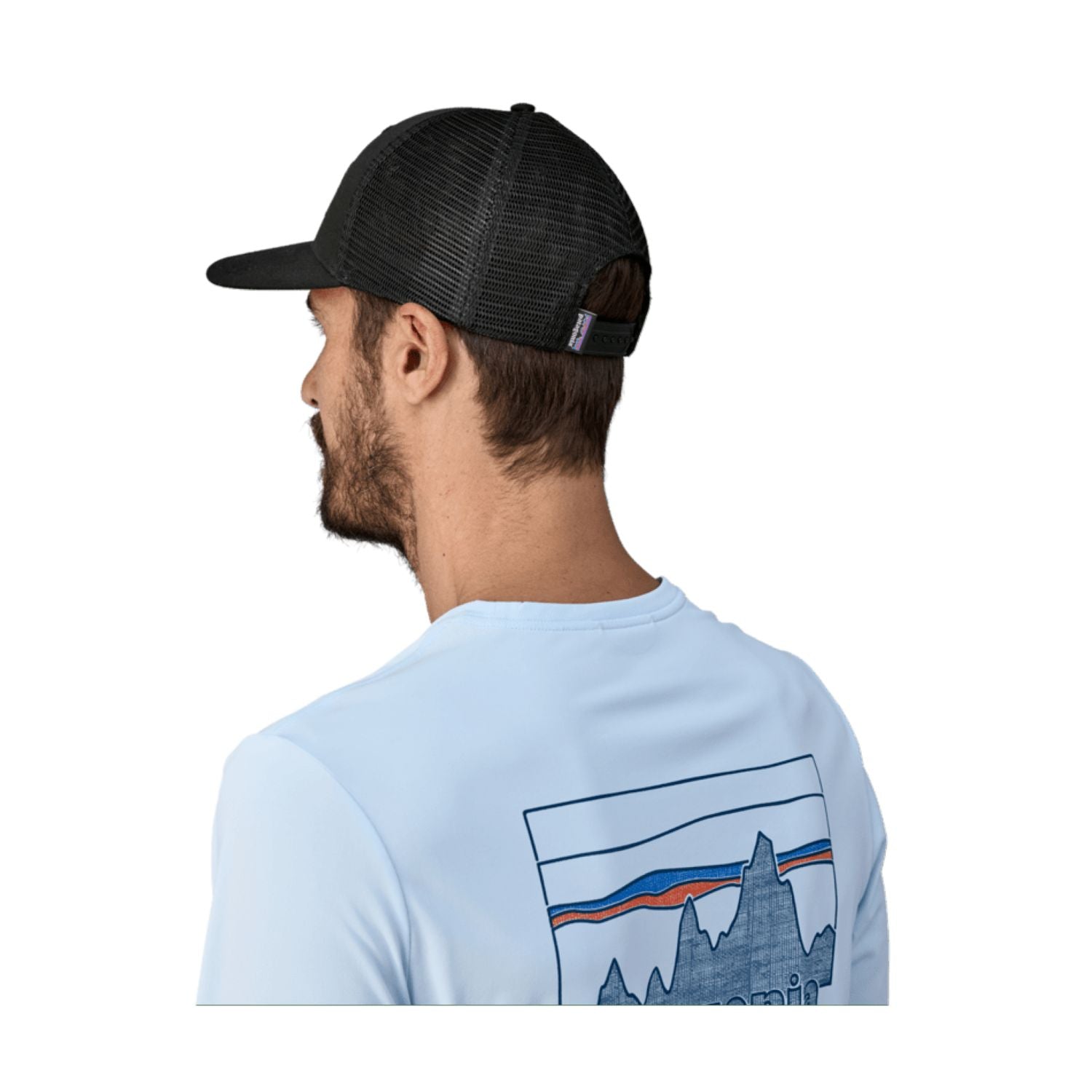 Patagonia P-6 Logo Trucker Hat (Black)