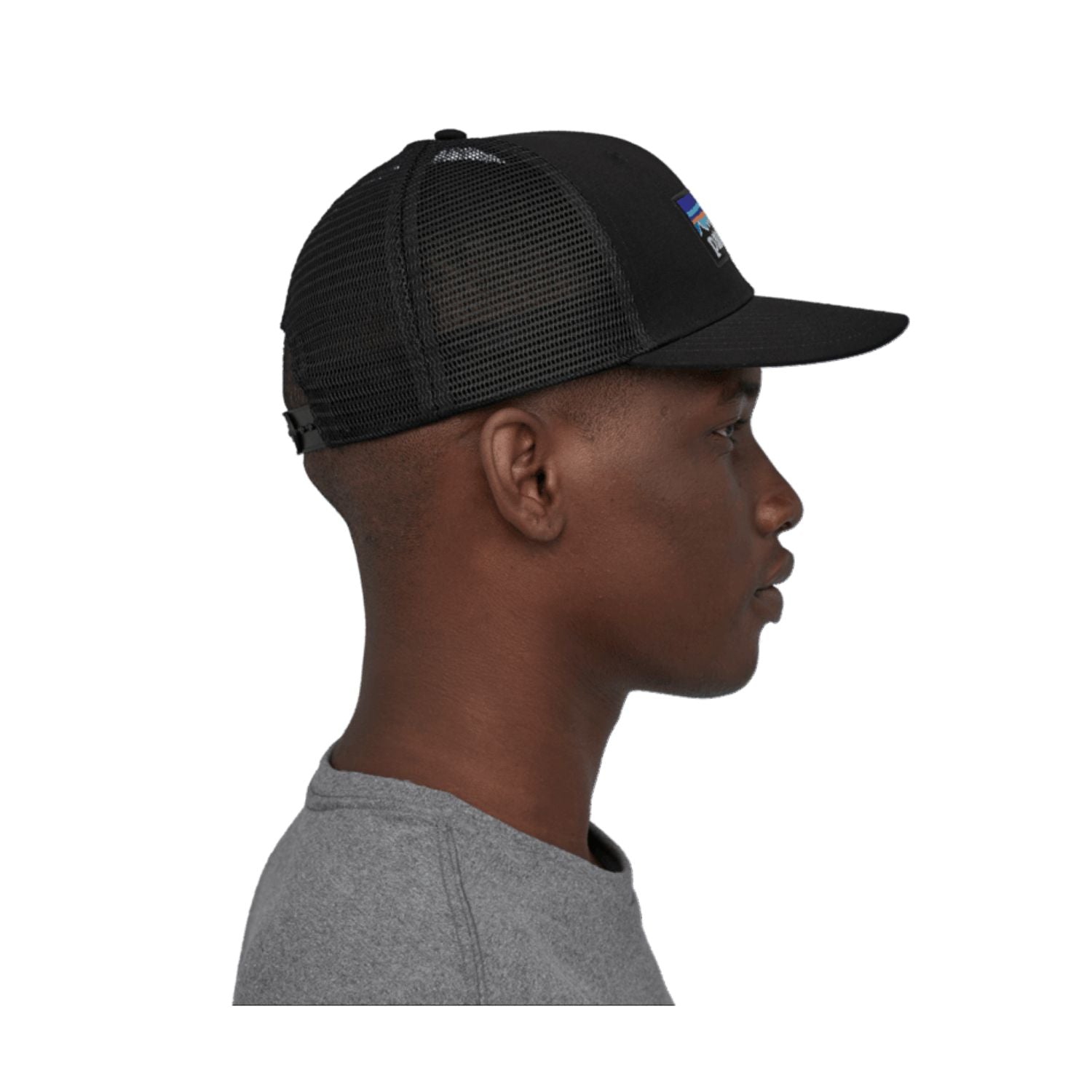 Patagonia P-6 Logo Trucker Hat (Black)