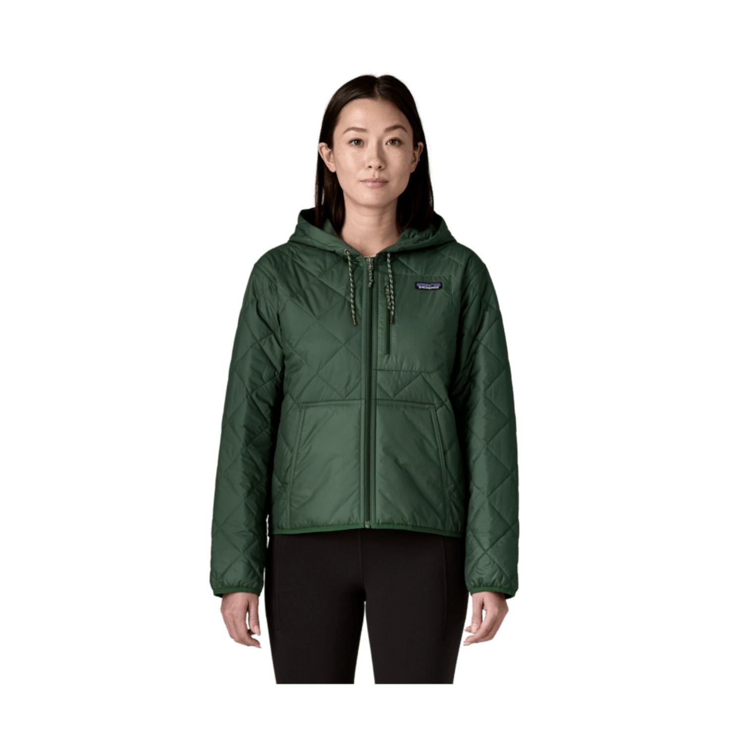 Patagonia Women's Diamond Quilted Bomber Hoody (Canopy Green) - S