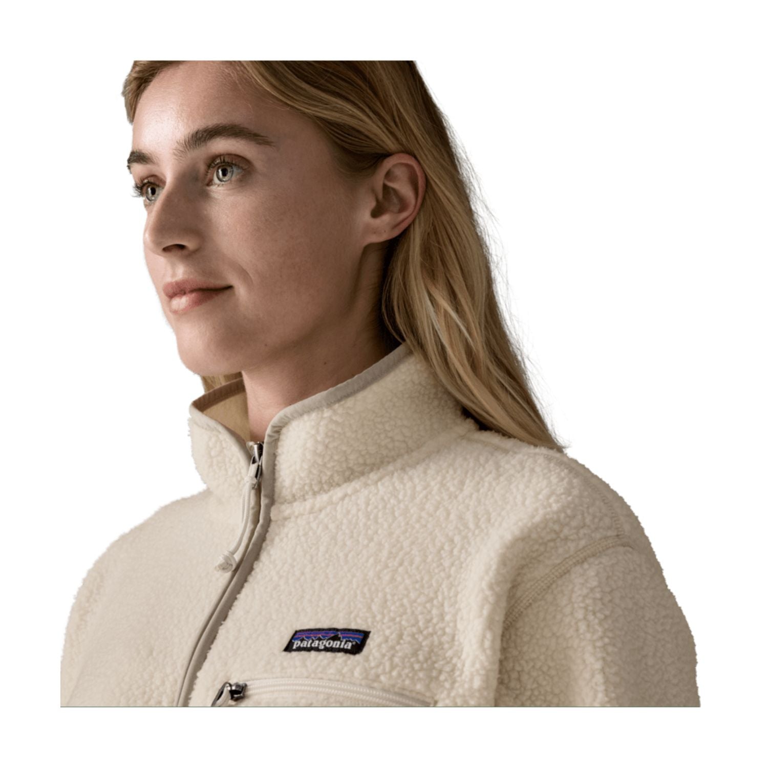 Patagonia Women's Retro Pile Marsupial Fleece Pullover - L (Natural)