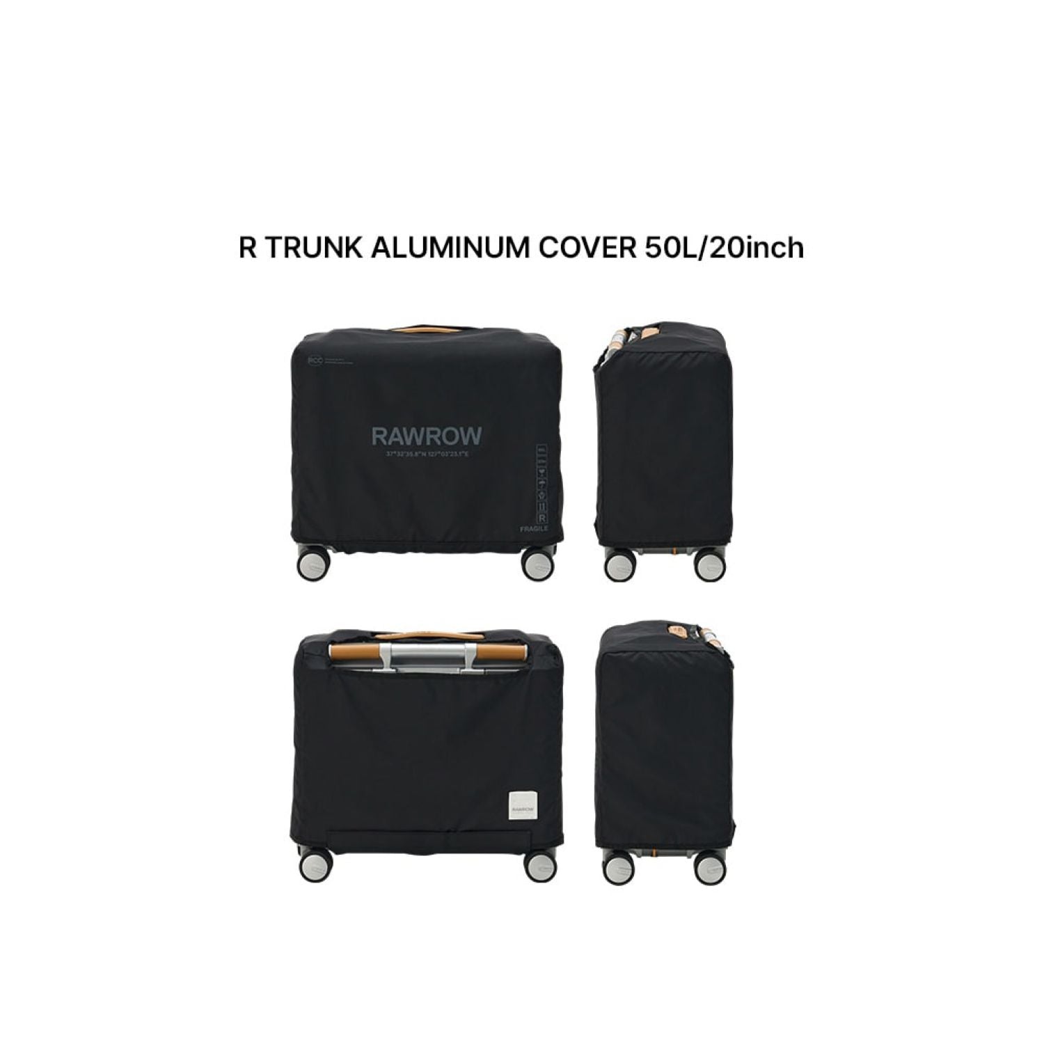 Rawrow R Trunk Aluminium Luggage Cover 811 50L/20" (Black)