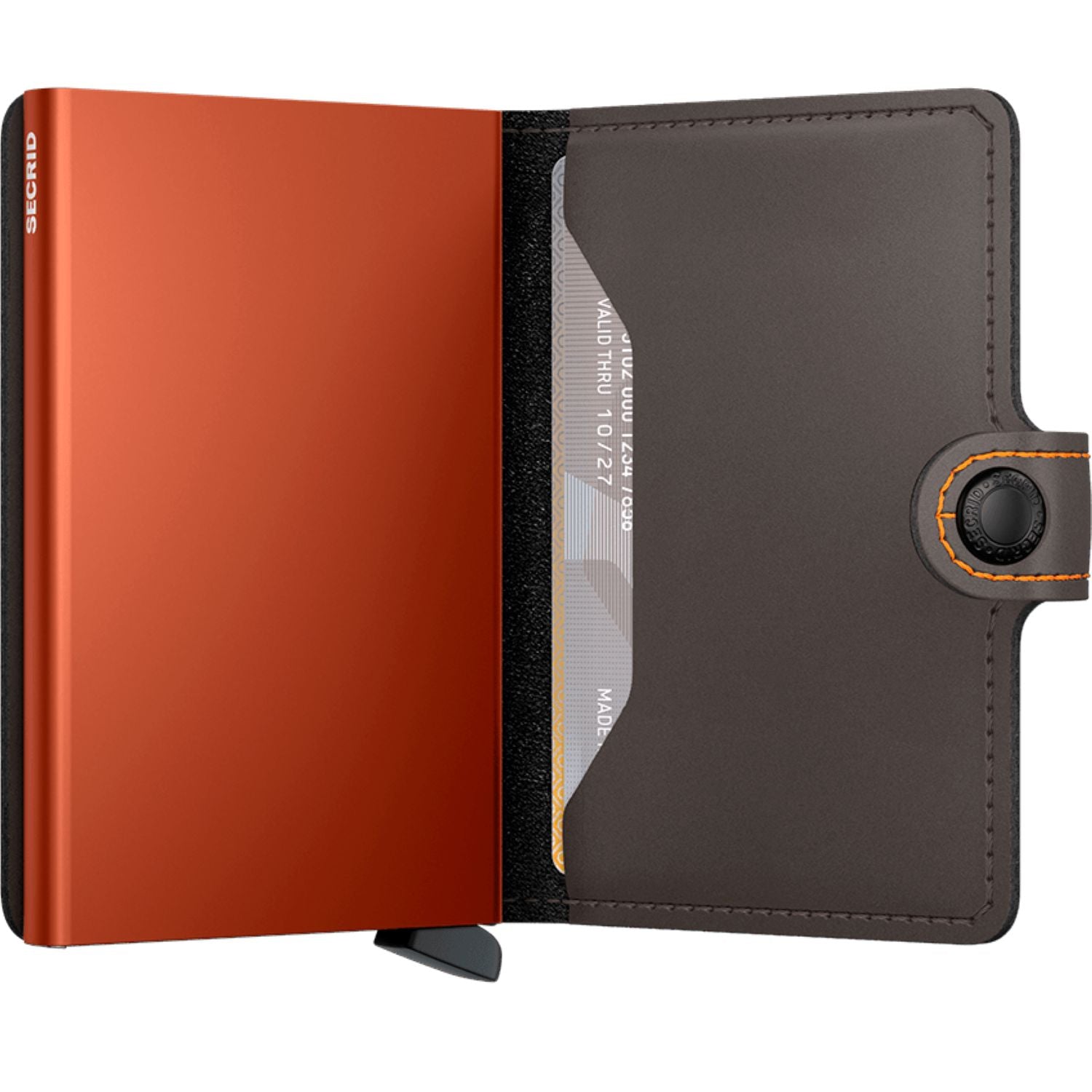 Secrid Miniwallet Matte - Truffle & Orange