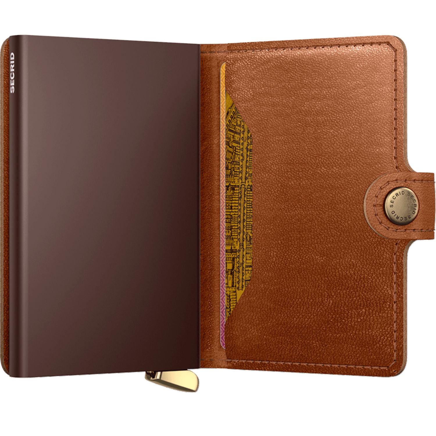 Secrid Miniwallet Premium Emboss - Line Cognac
