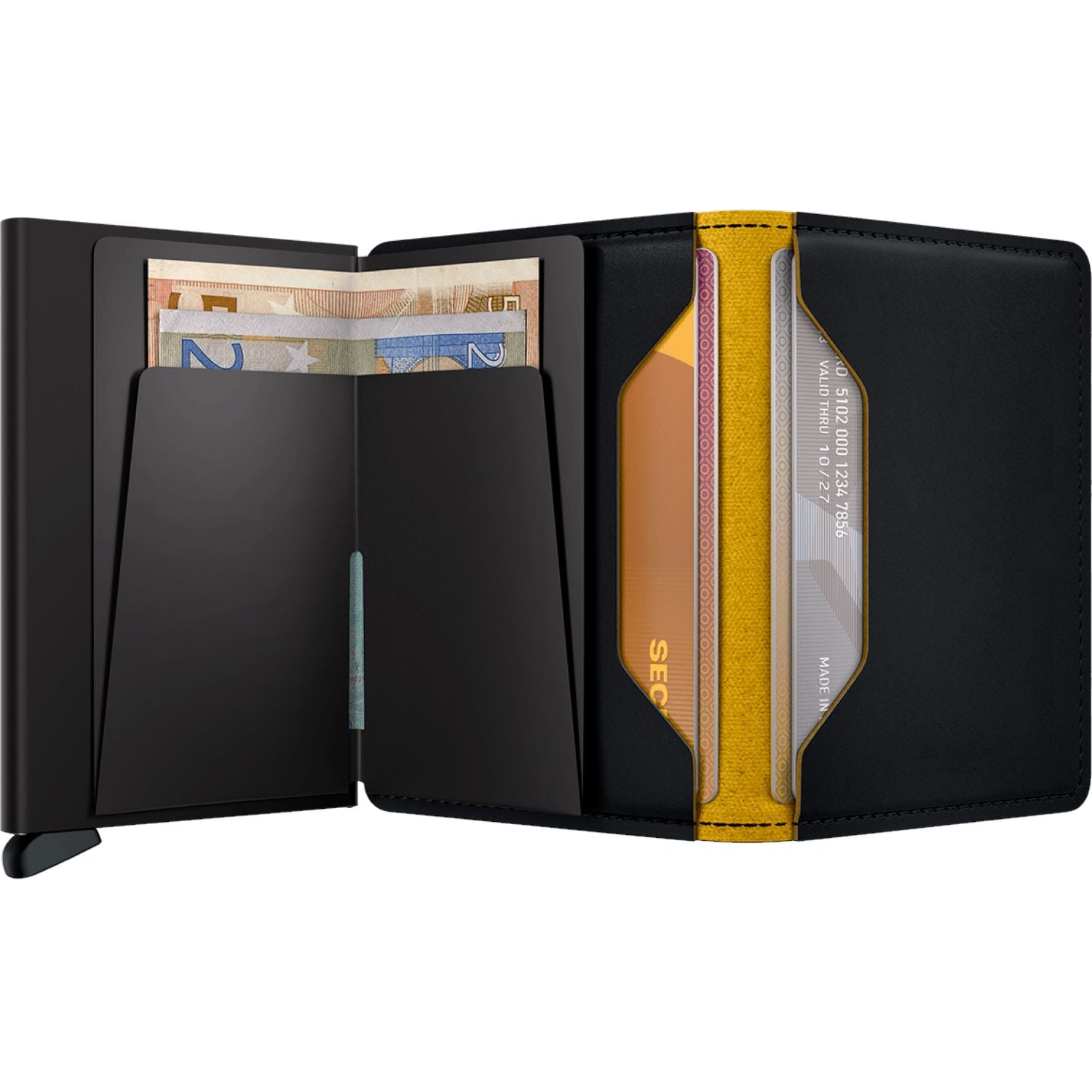 Secrid Slimwallet Matte - Black & Ochre