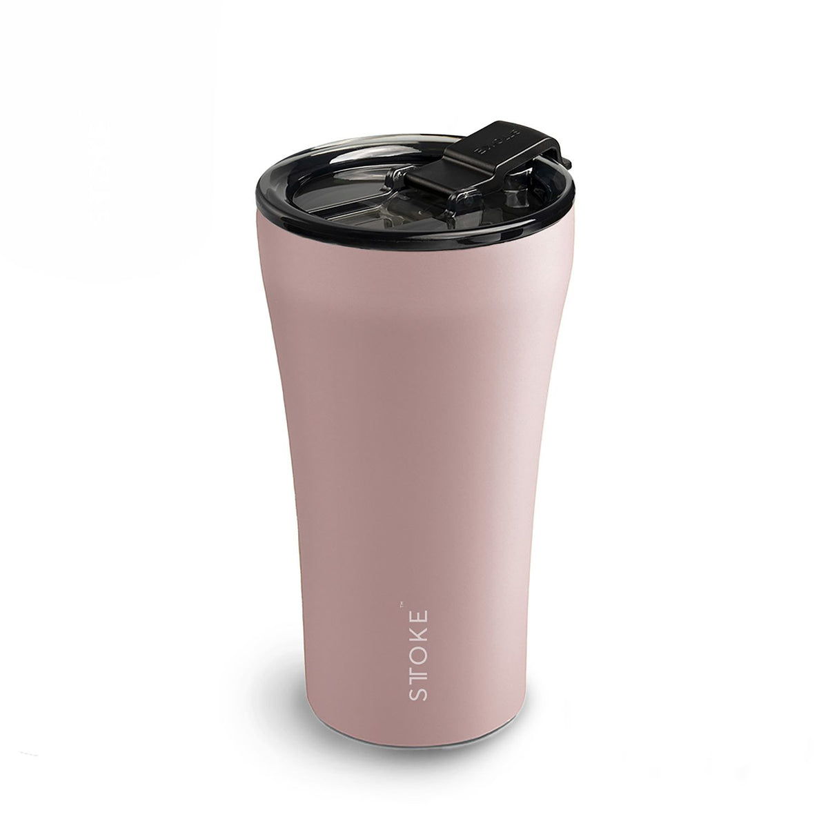 STTOKE Earth Leakproof Ceramic Insulated Cup Powder Coating 12OZ - Blossom Pink